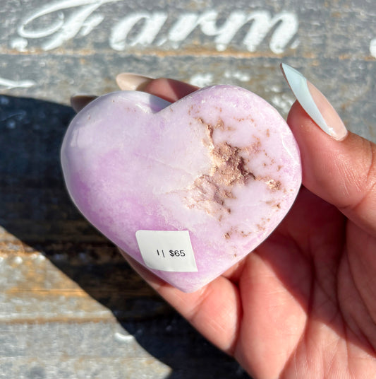 Gorgeous Pink Aragonite Heart from Pakistan | Opt I