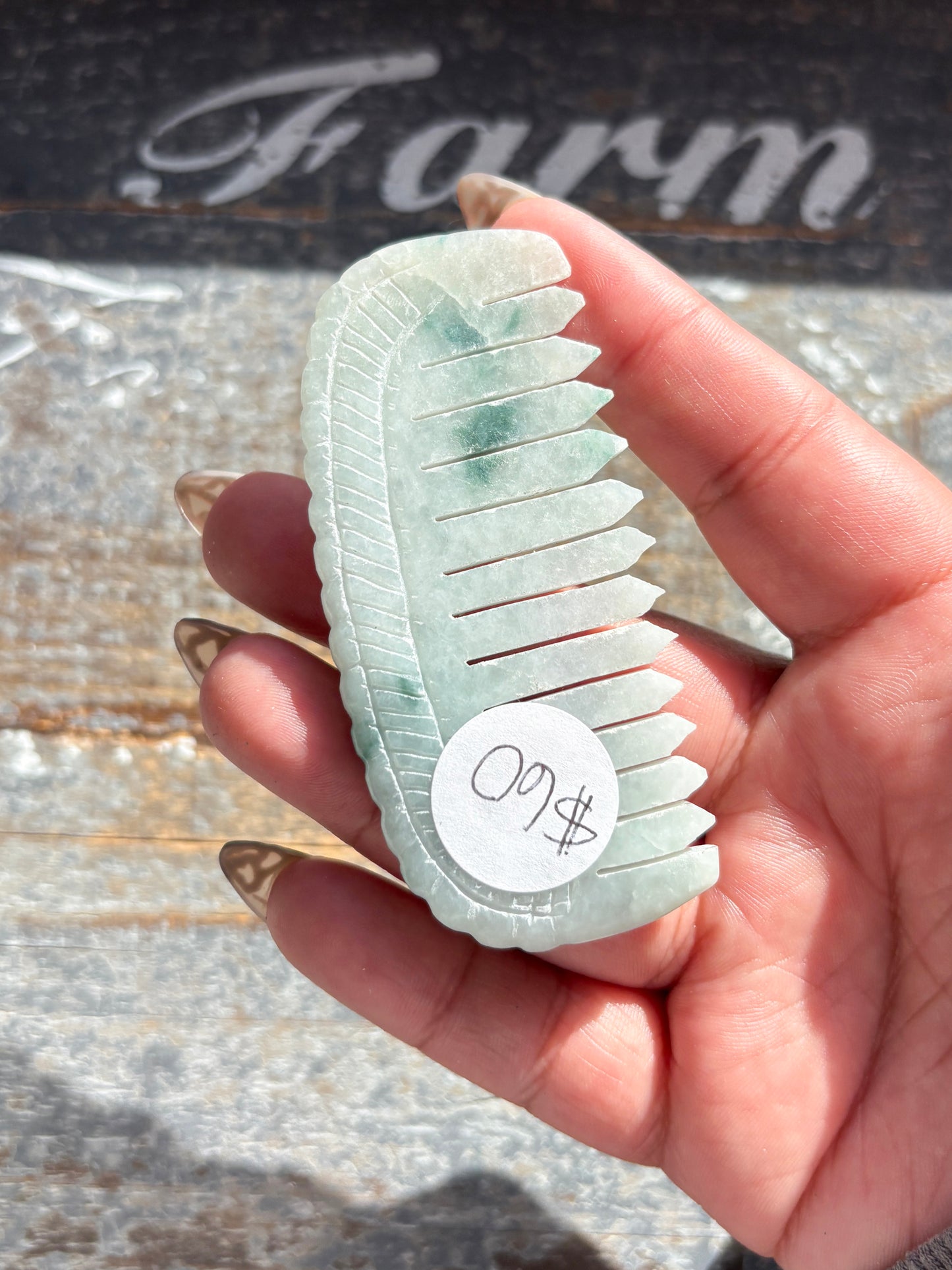 Gorgeous Jade Comb Hand Carved in China