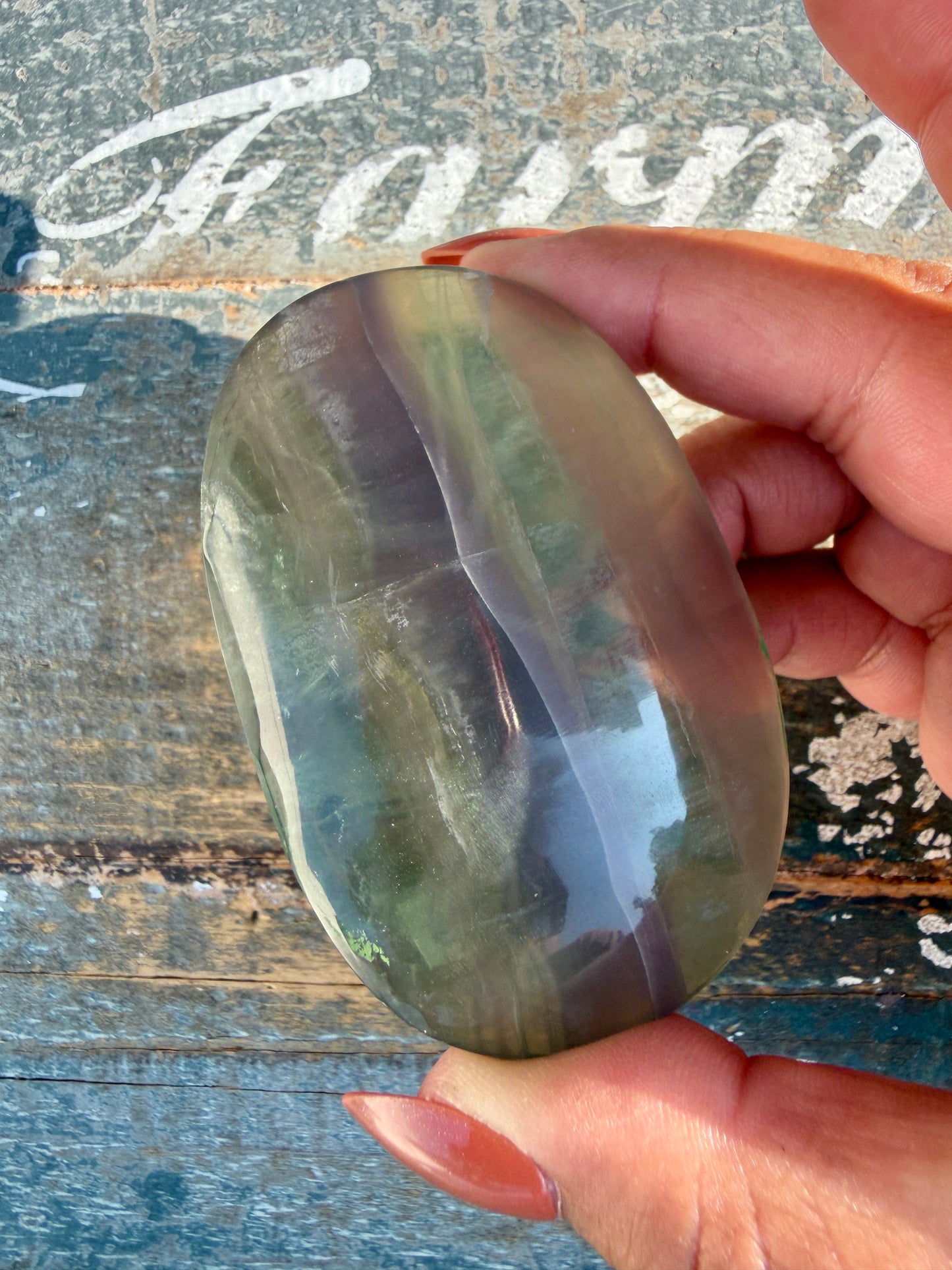Gorgeous Yttrium Fluorite Palm Stone | Opt 2