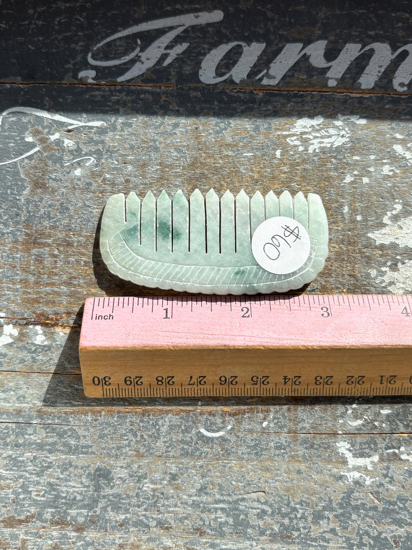 Gorgeous Jade Comb Hand Carved in China