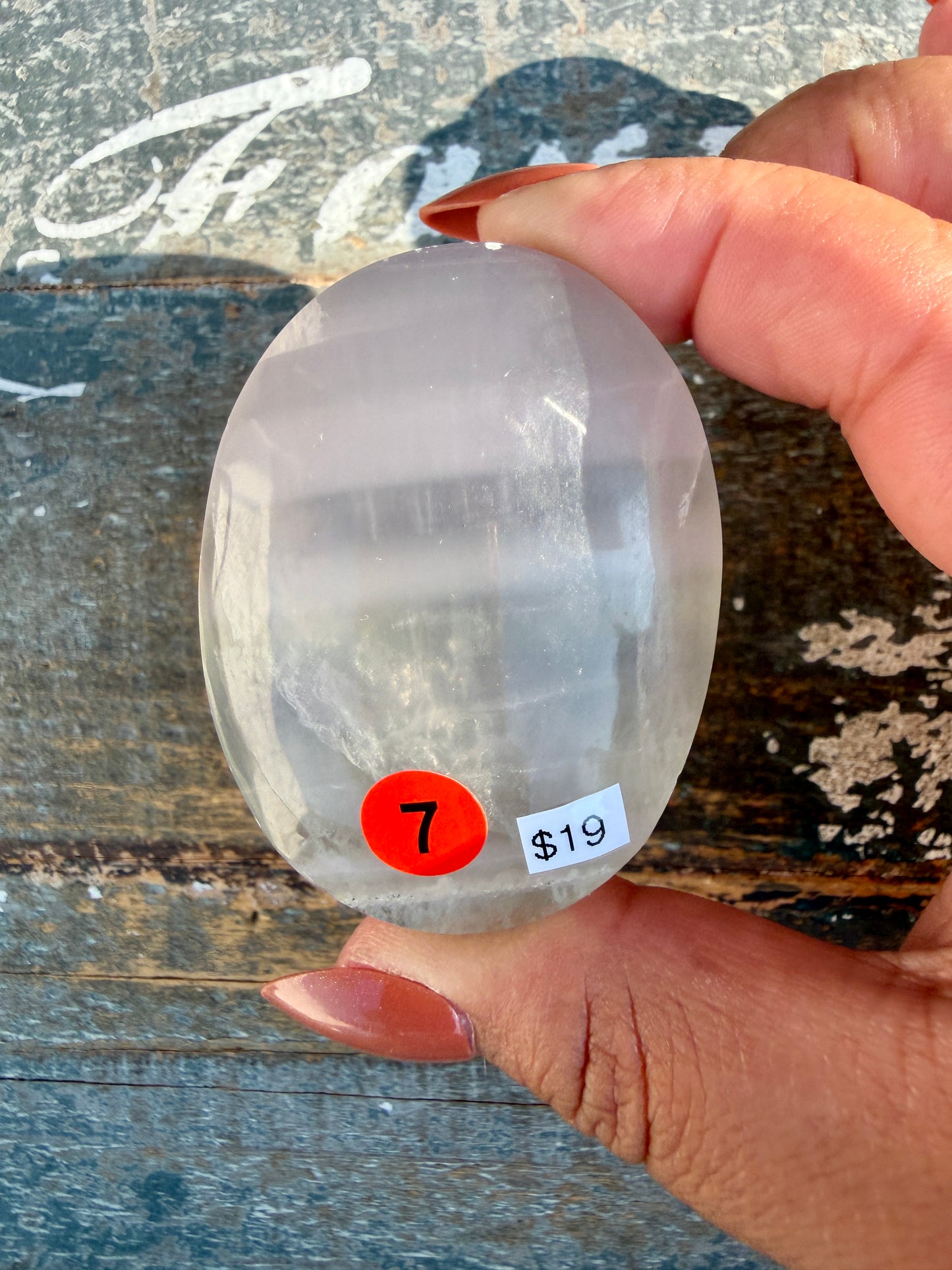 Gorgeous Yttrium Fluorite Palm Stone | Opt 7