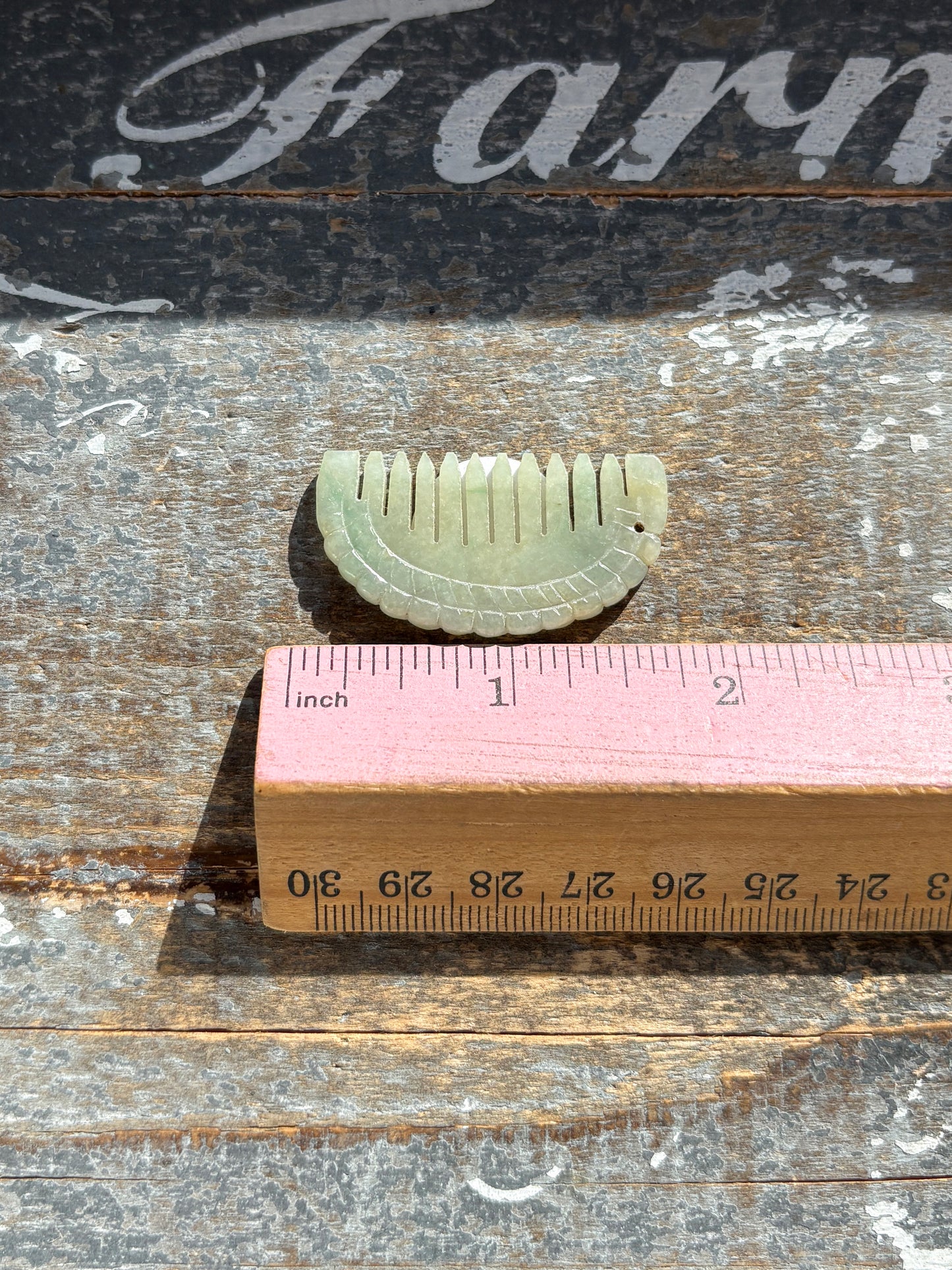 Gorgeous Jade Comb Hand Carved in China