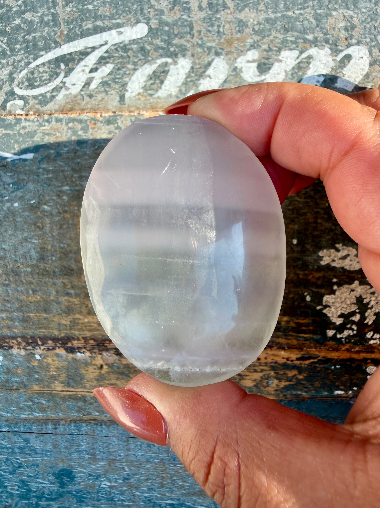 Gorgeous Yttrium Fluorite Palm Stone | Opt 7