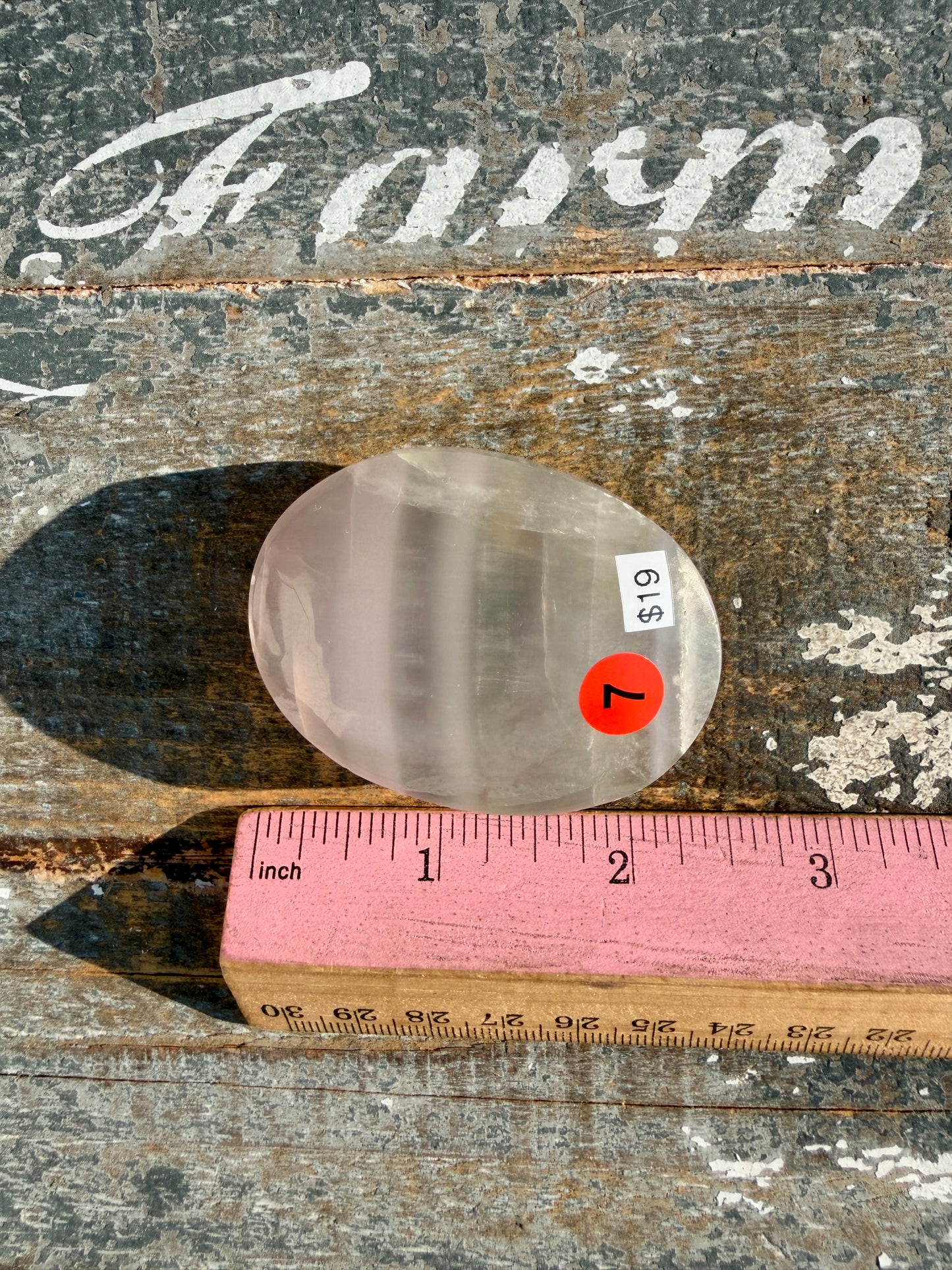 Gorgeous Yttrium Fluorite Palm Stone | Opt 7