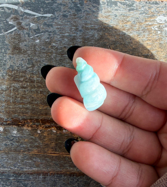 Gorgeous Larimar Mini Shell from the Dominican Republic | Opt D