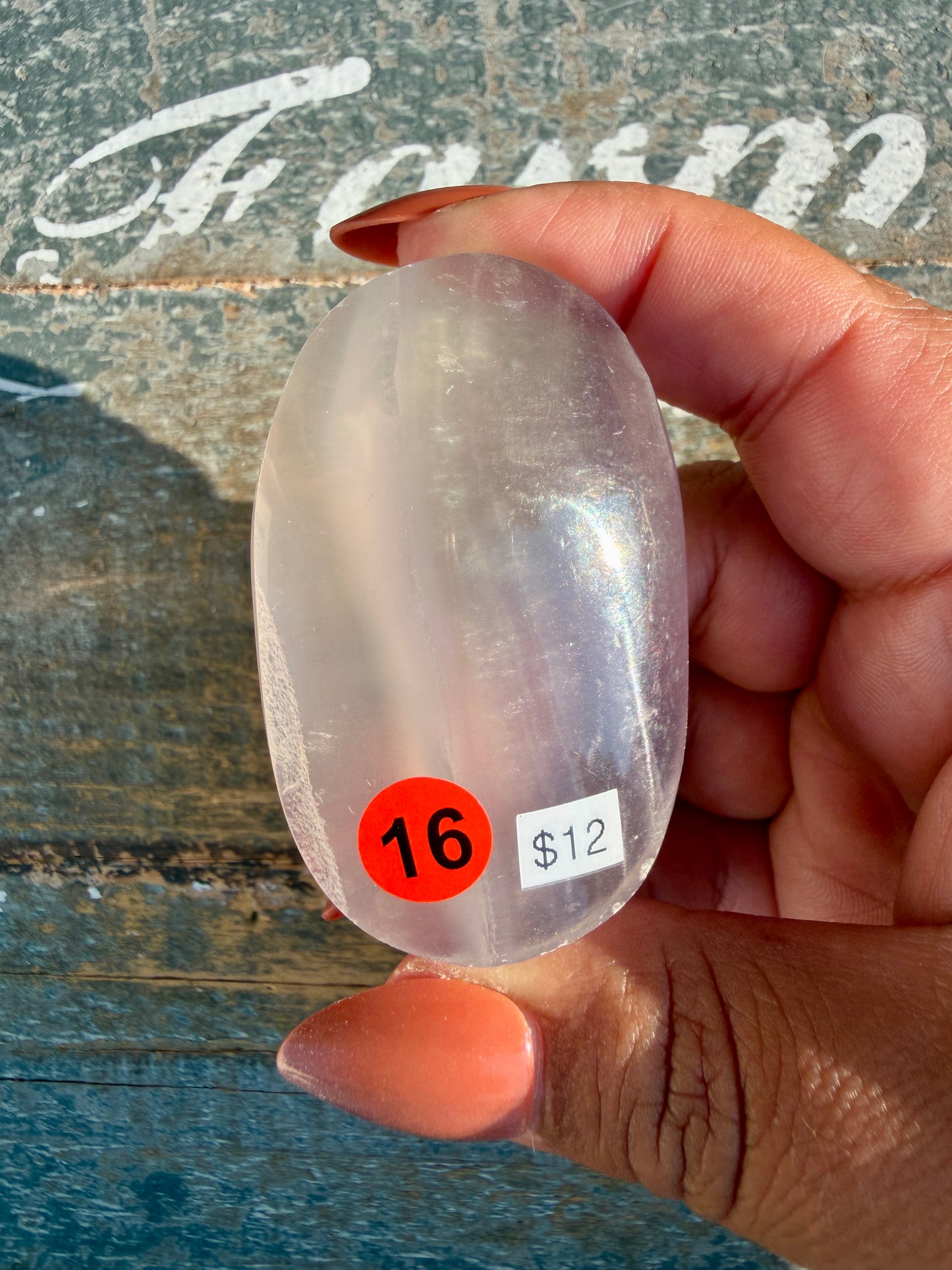 Gorgeous Yttrium Fluorite Palm Stone | Opt 16