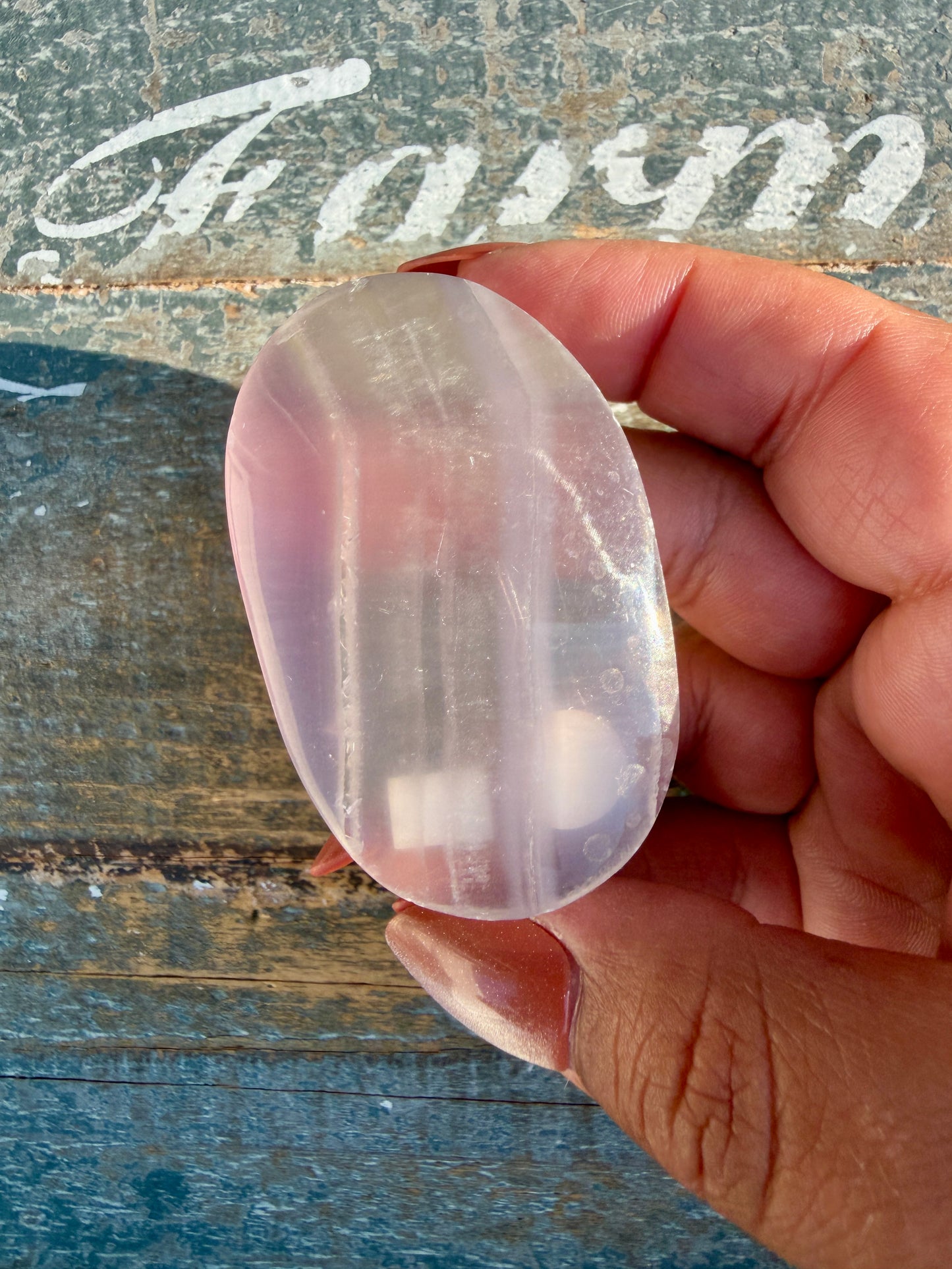 Gorgeous Yttrium Fluorite Palm Stone | Opt 16