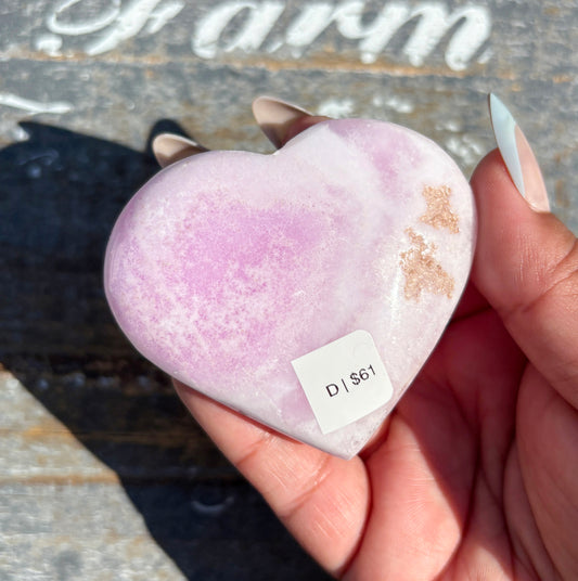 Gorgeous Pink Aragonite Heart from Pakistan | Opt D