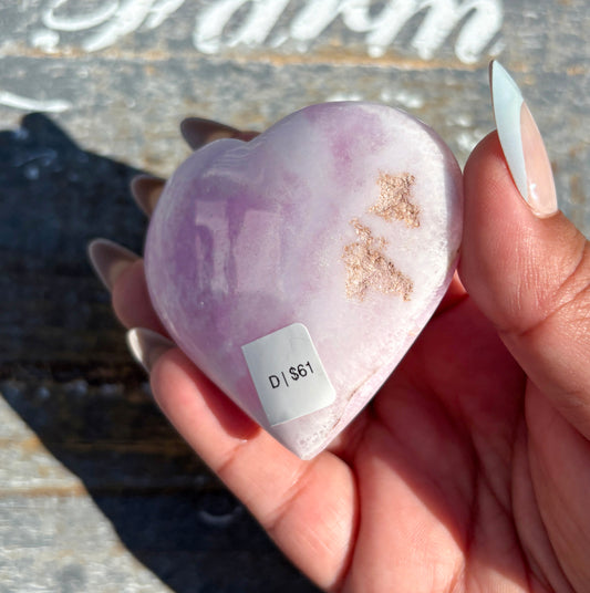 Gorgeous Pink Aragonite Heart from Pakistan | Opt D