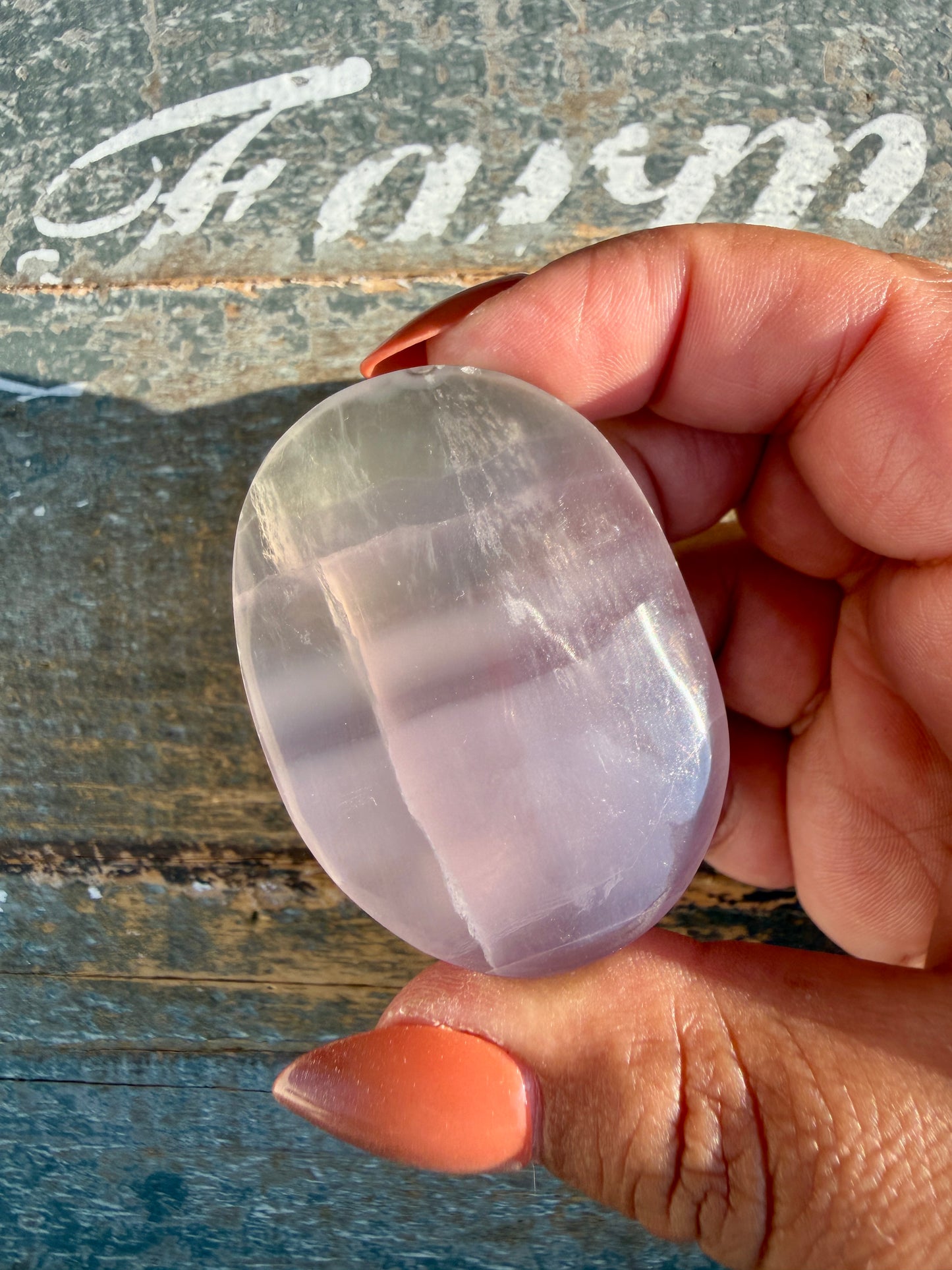 Gorgeous Yttrium Fluorite Palm Stone | Opt 18