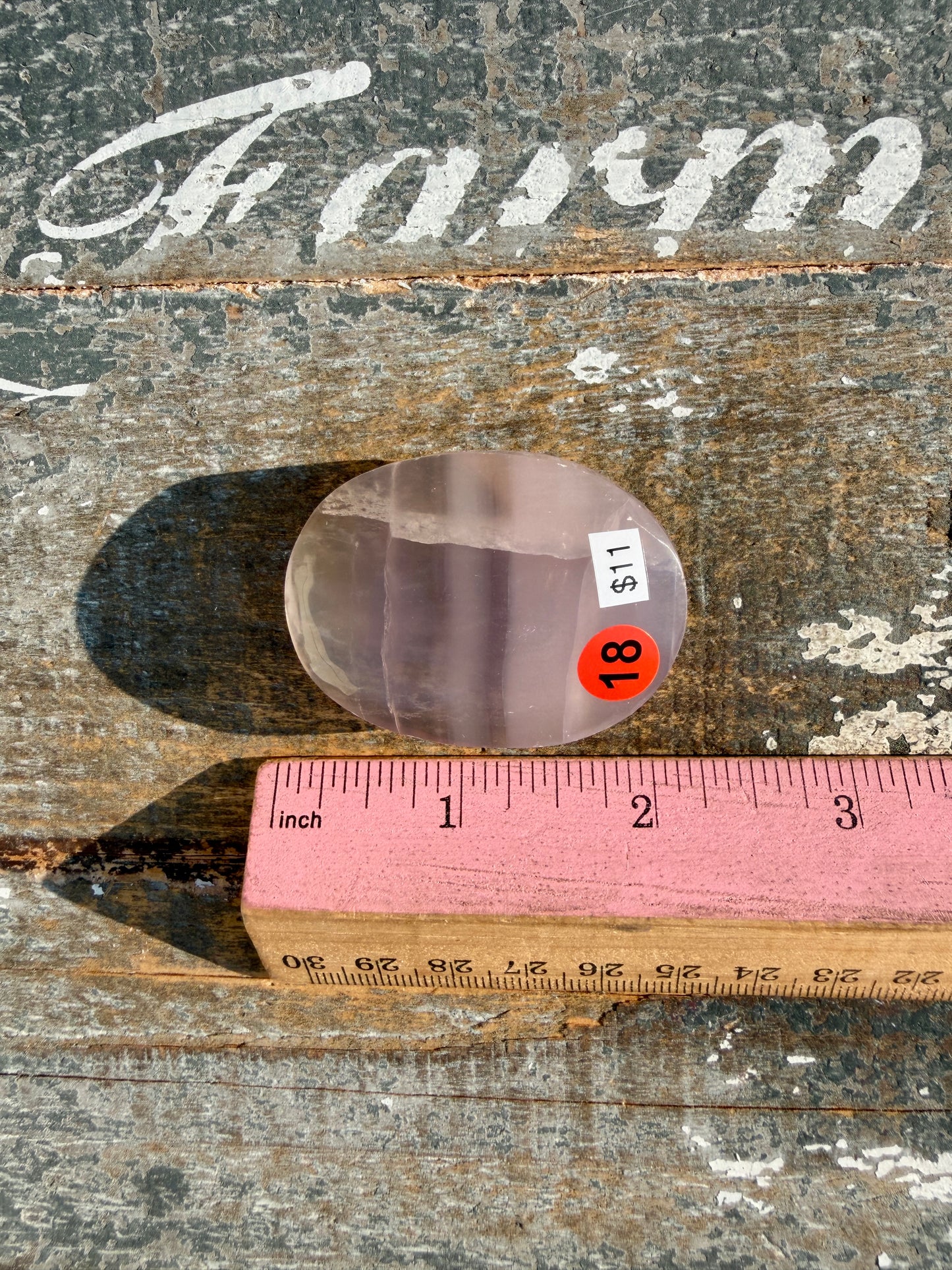 Gorgeous Yttrium Fluorite Palm Stone | Opt 18