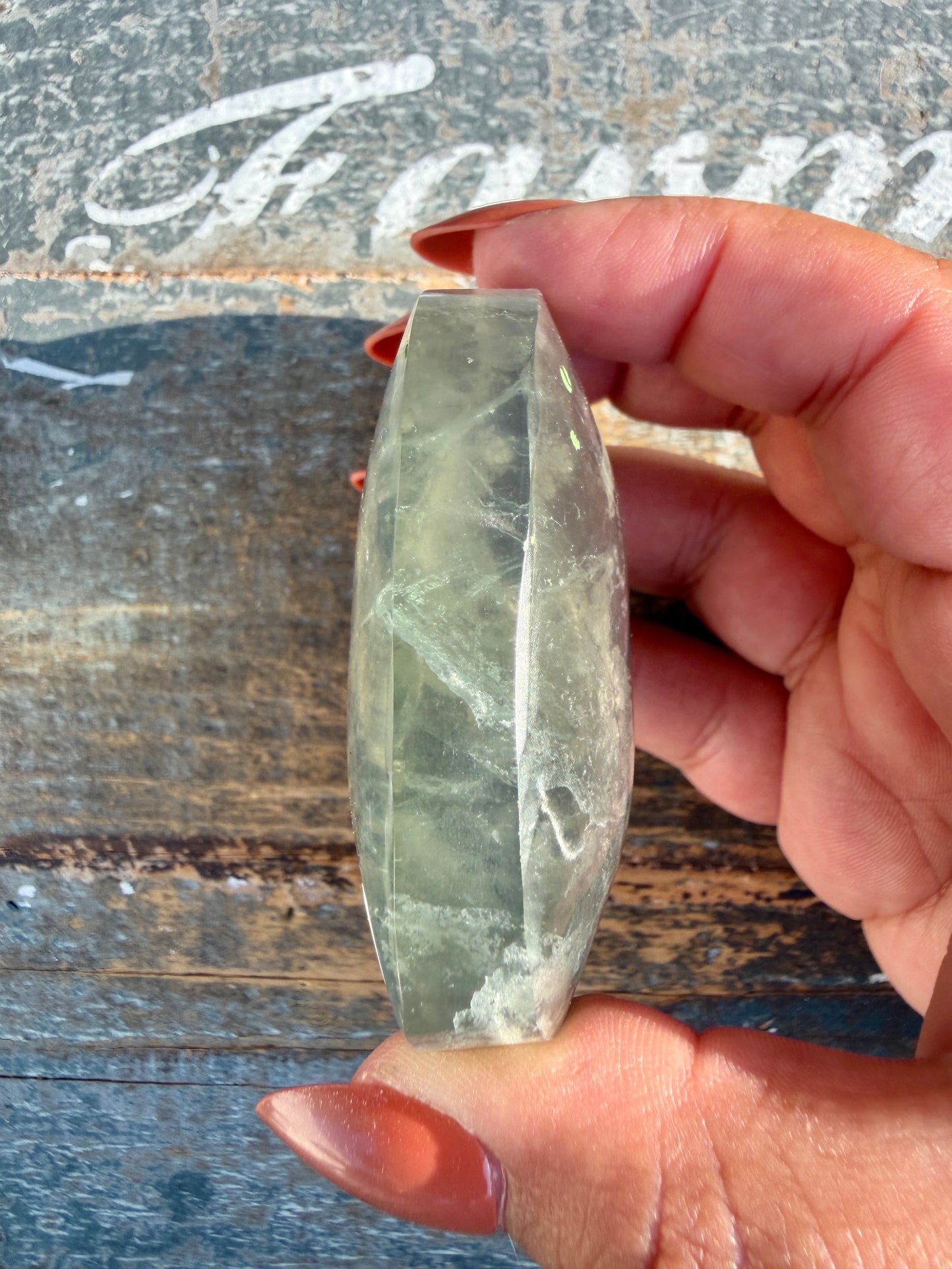 Gorgeous Yttrium Fluorite Palm Stone | Opt 3