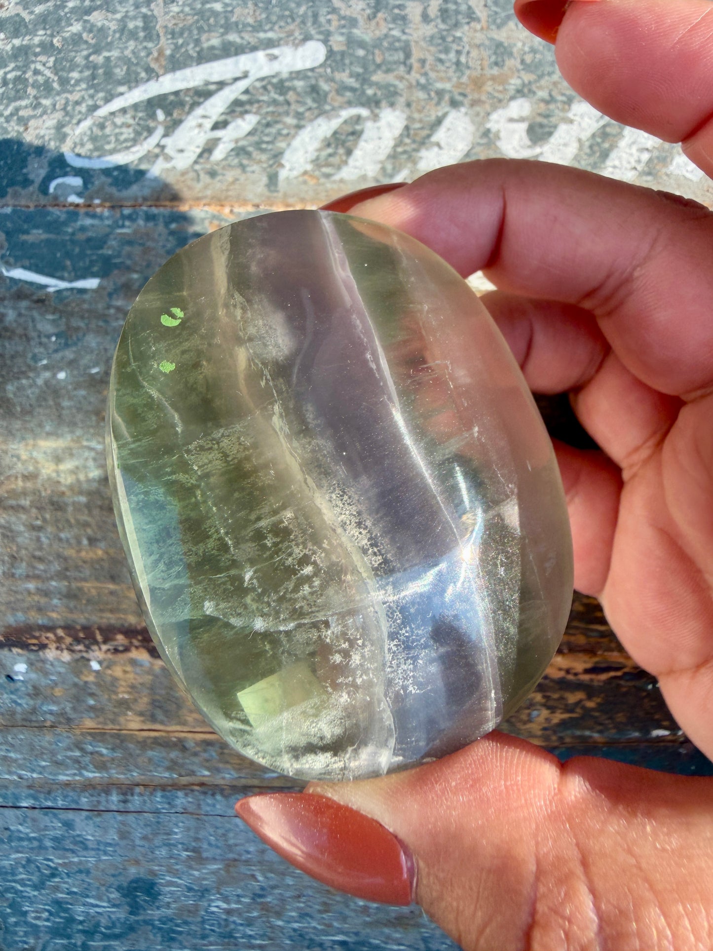 Gorgeous Yttrium Fluorite Palm Stone | Opt 3