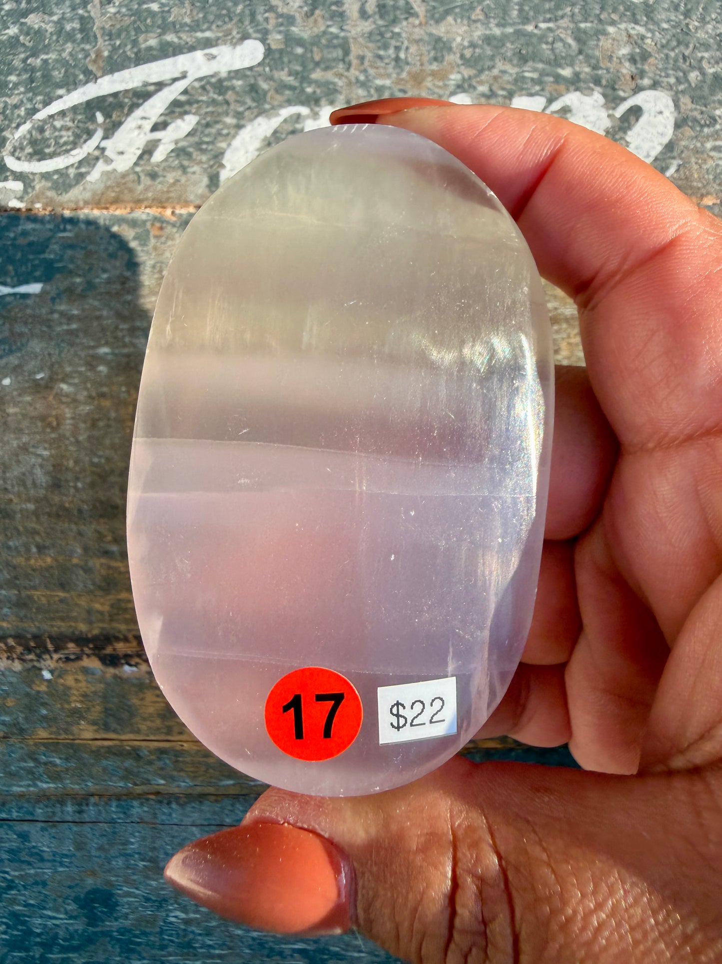 Gorgeous Yttrium Fluorite Palm Stone | Opt 17