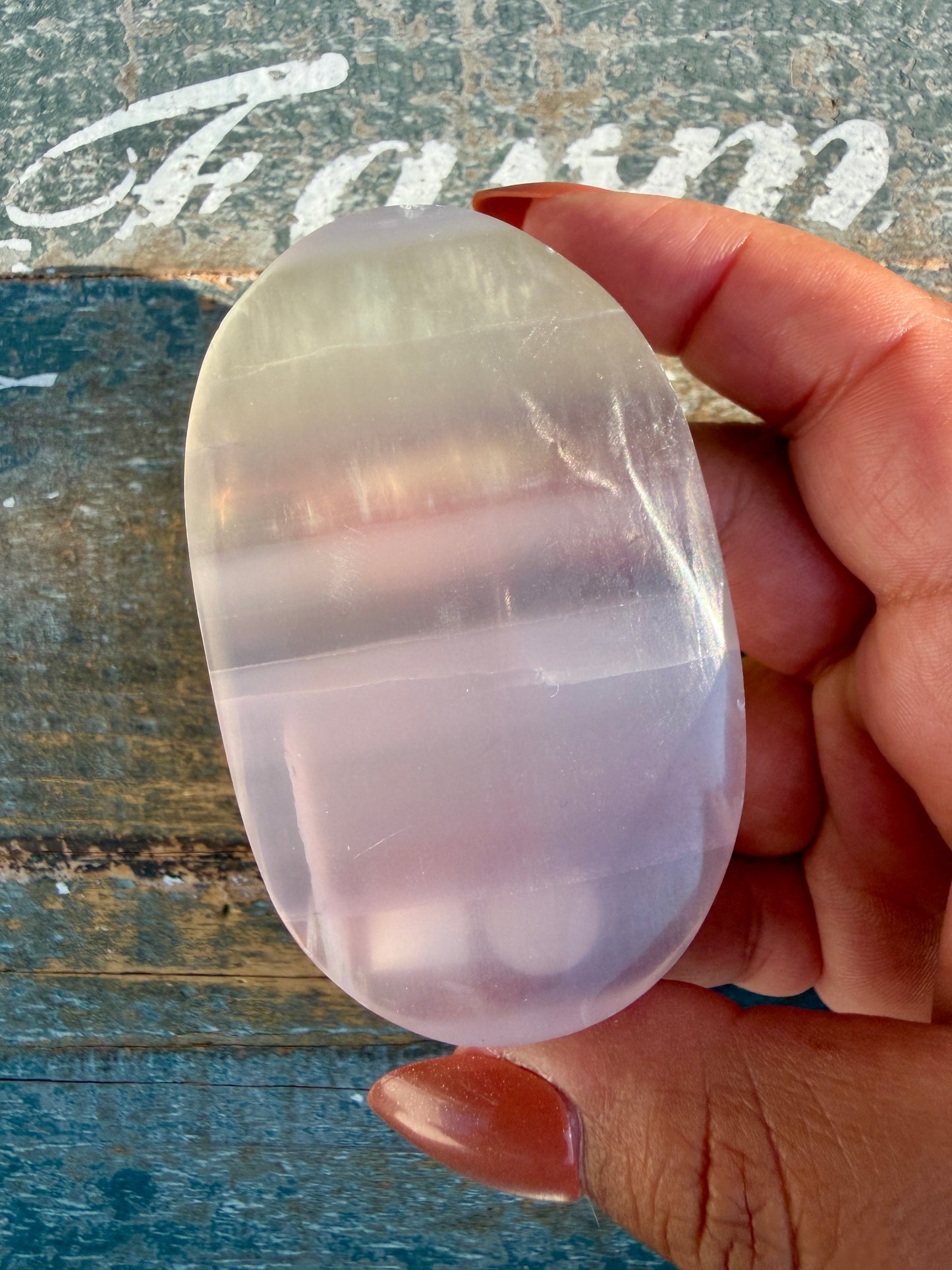 Gorgeous Yttrium Fluorite Palm Stone | Opt 17