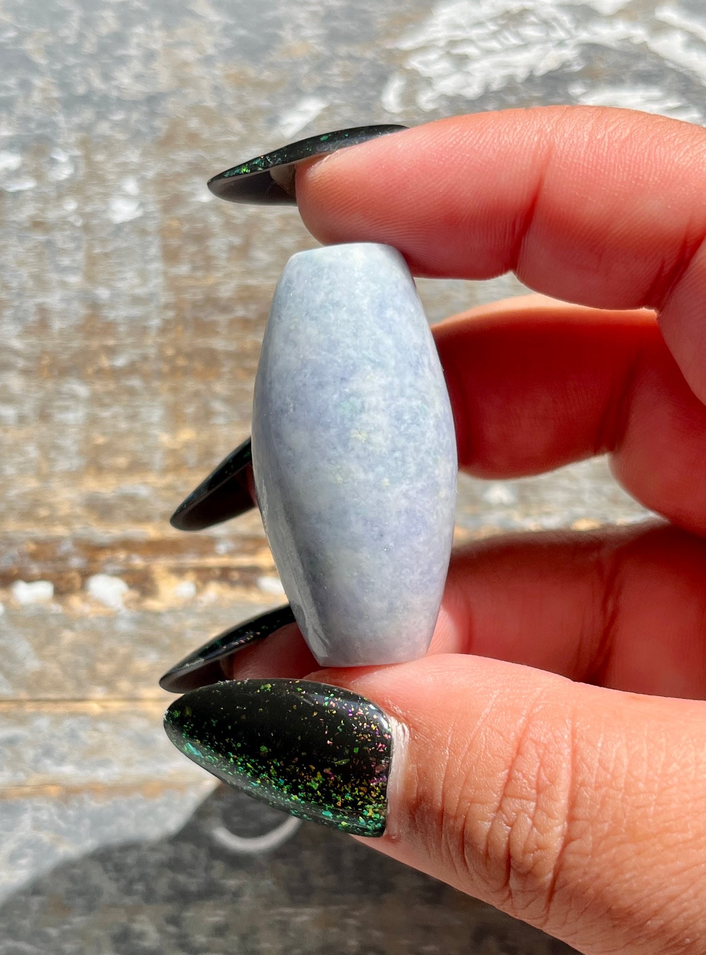 Gorgeous Guatemalan Jade Hand Carved Lilac Tube Bead *Tucson Gem Show Exclusive*