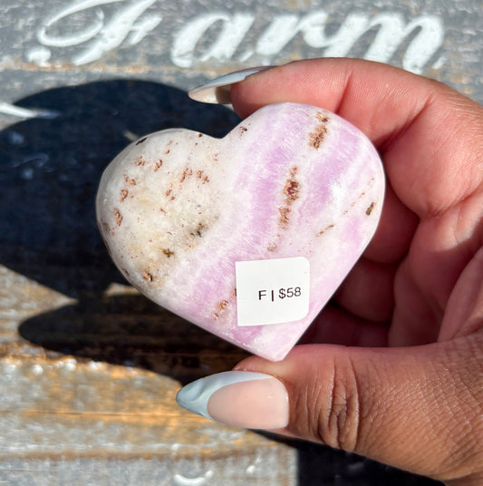 Gorgeous Pink Aragonite Heart from Pakistan | Opt F