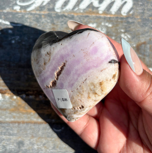 Gorgeous Pink Aragonite Heart from Pakistan | Opt P