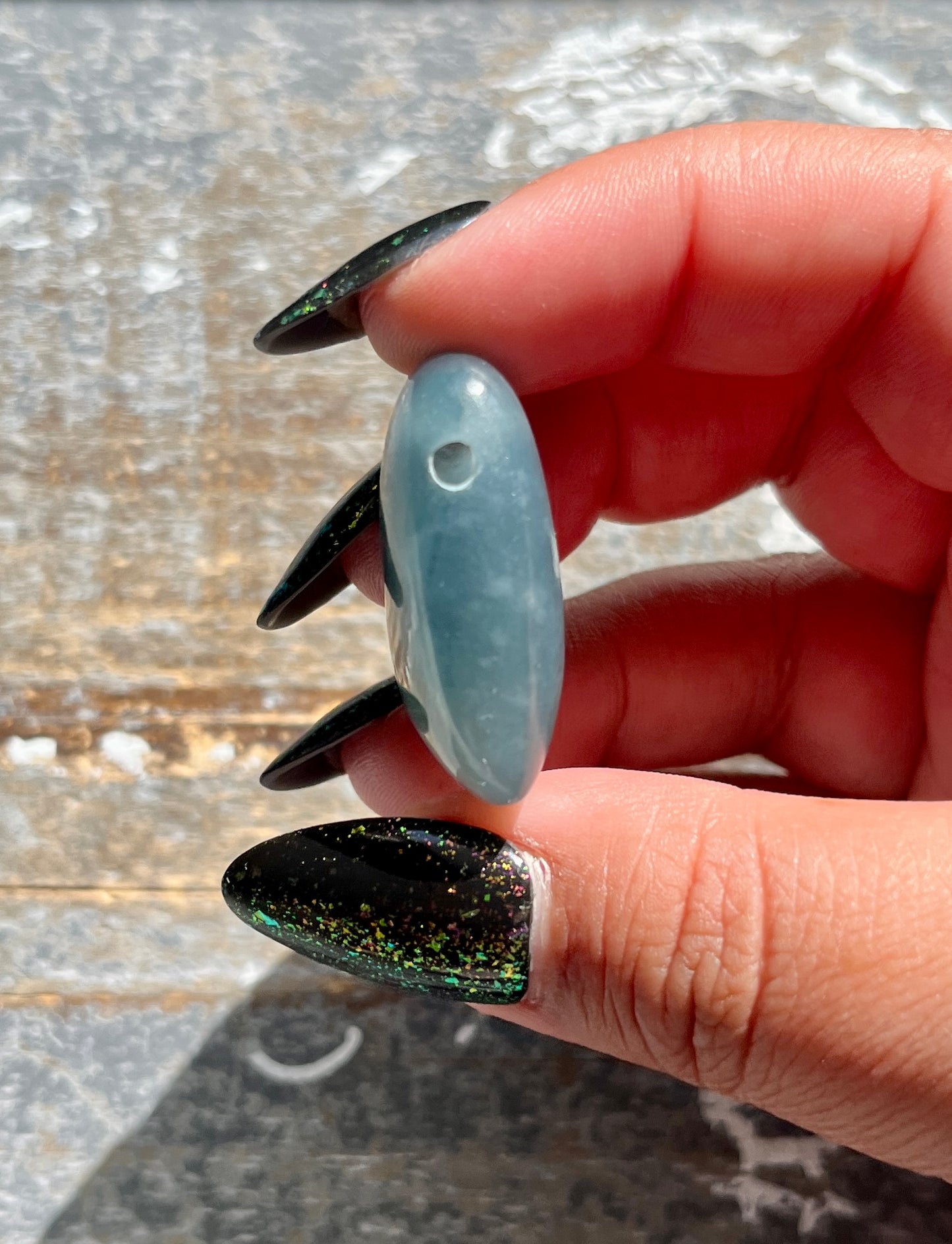 Gorgeous Guatemalan Jade Hand Carved Large Polished Bead  *Tucson Gem Show Exclusive*