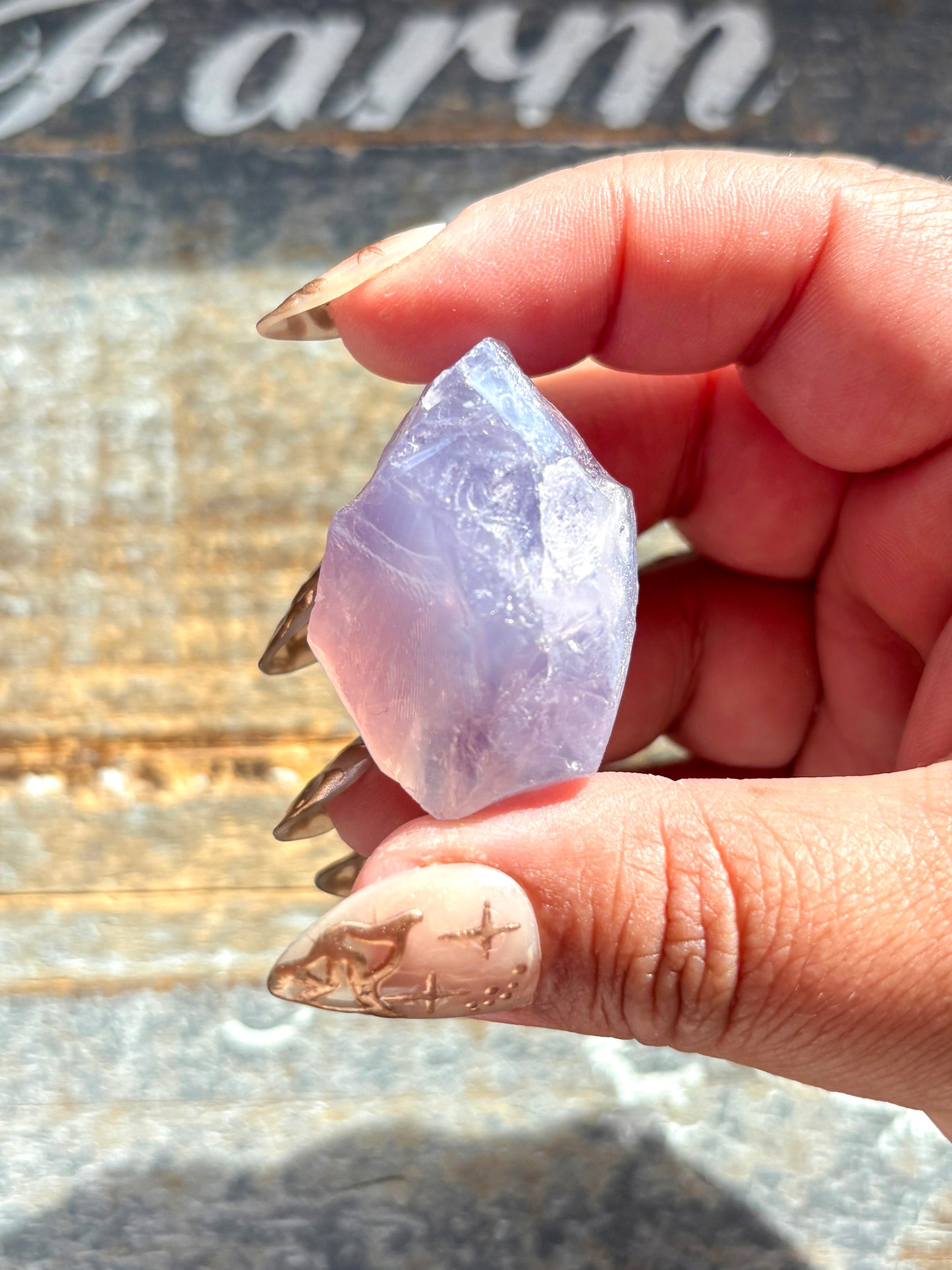 Gorgeous Lavender Moon Quartz Raw Piece (Grade A) from Brazil | B