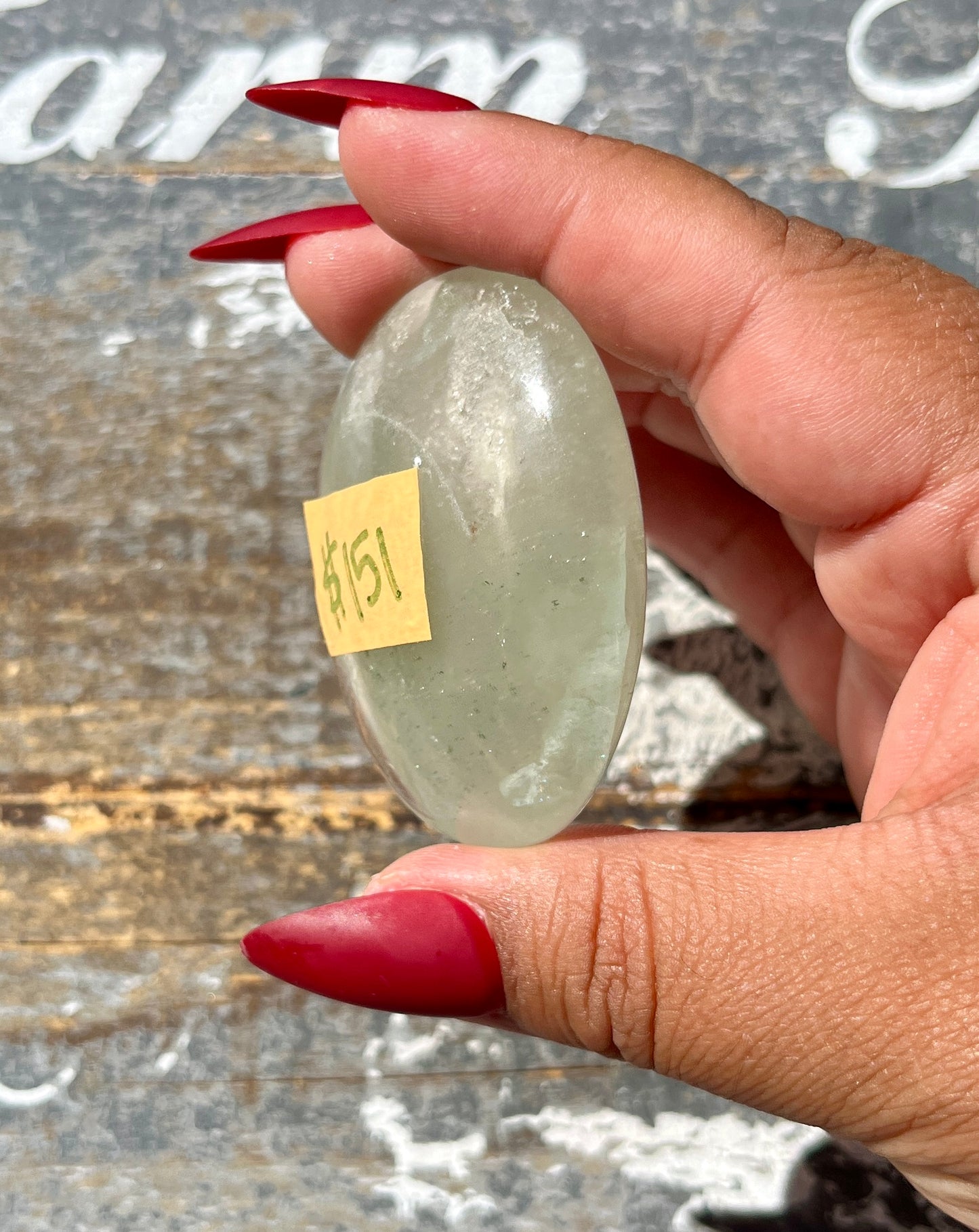 Gorgeous High Altitude Himalayan Quartz Palm Stone from the Himalayan Mountains