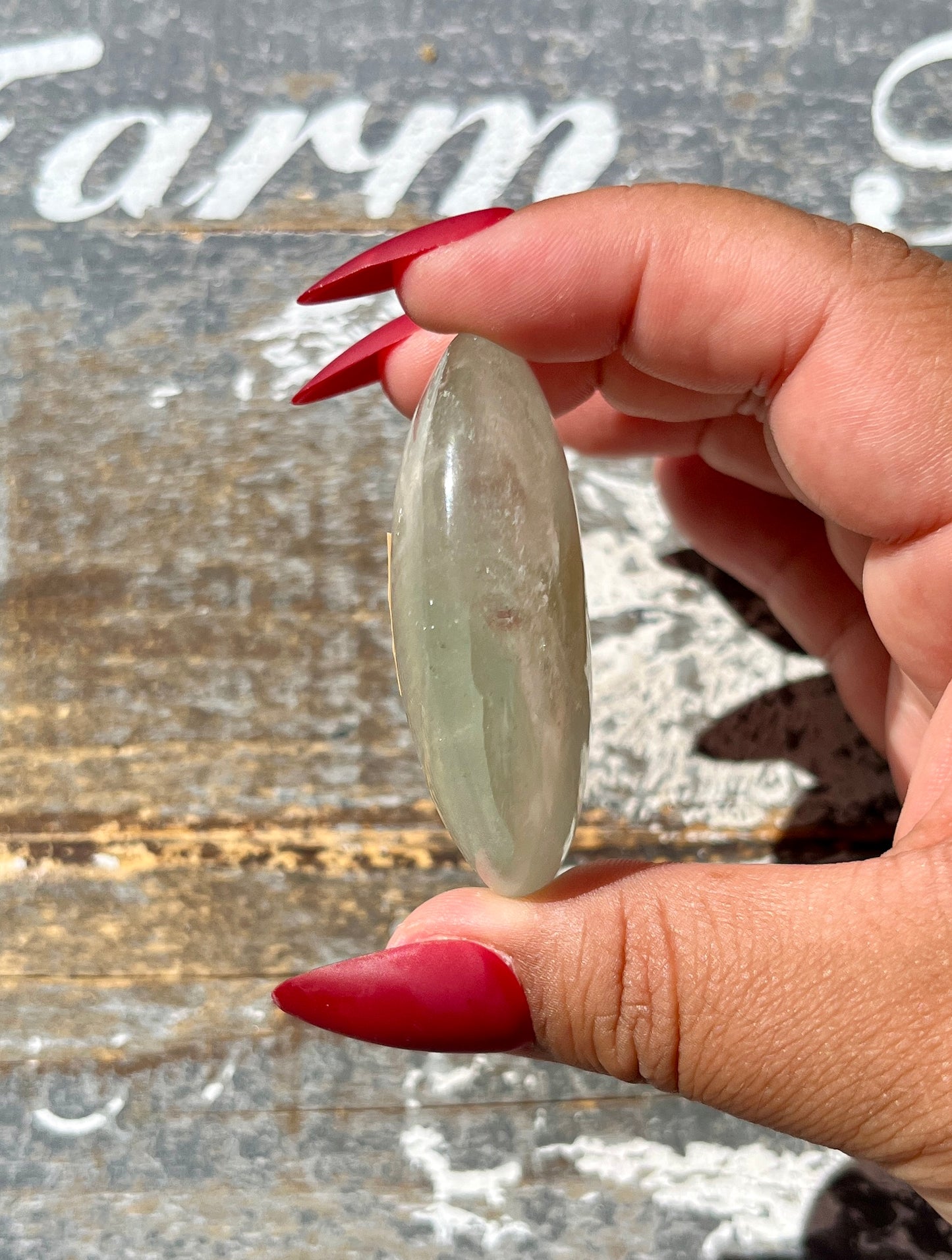 Gorgeous High Altitude Himalayan Quartz Palm Stone from the Himalayan Mountains