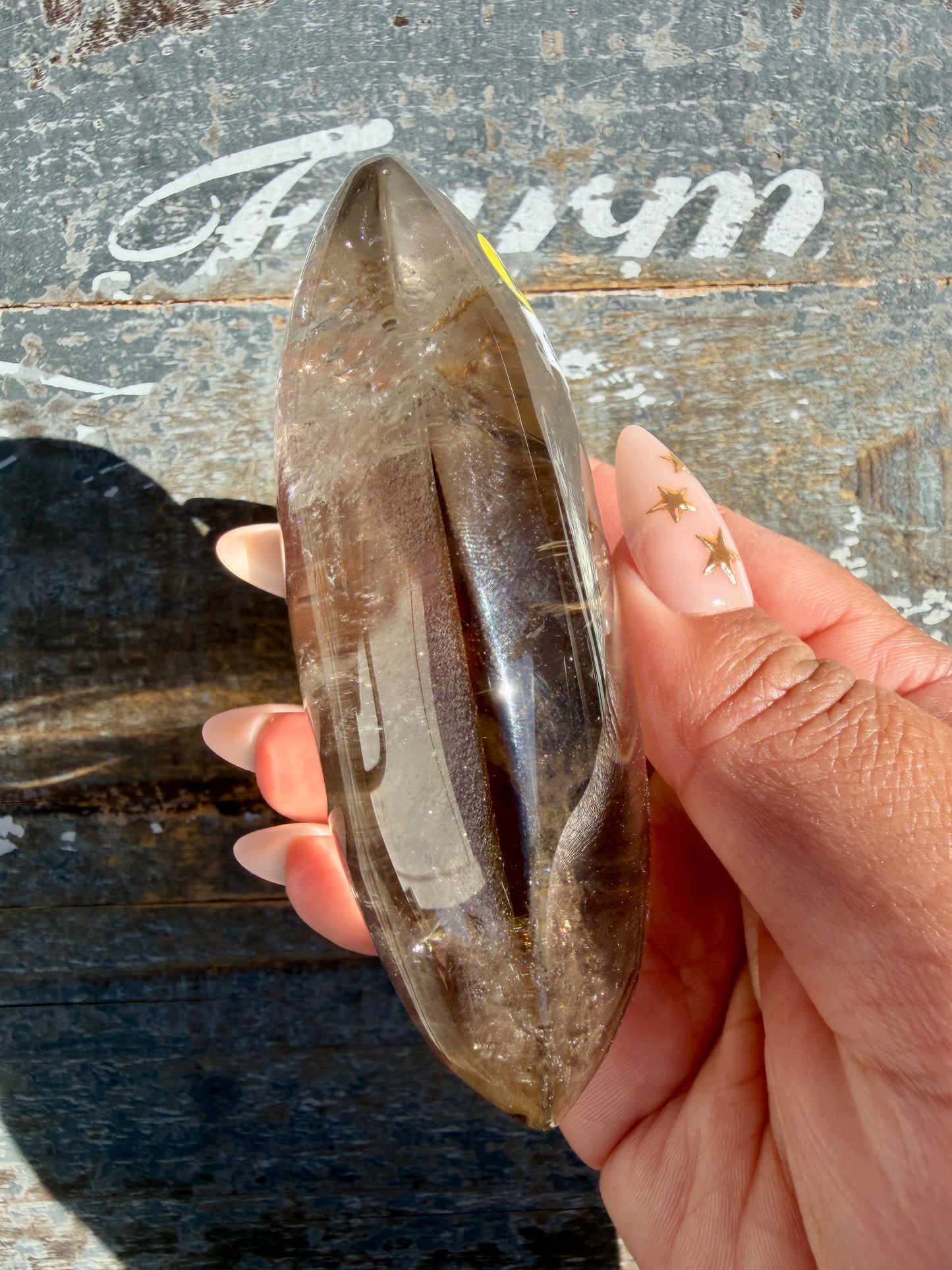Gorgeous Smokey Quartz Palm Stone from Brazil | Opt A