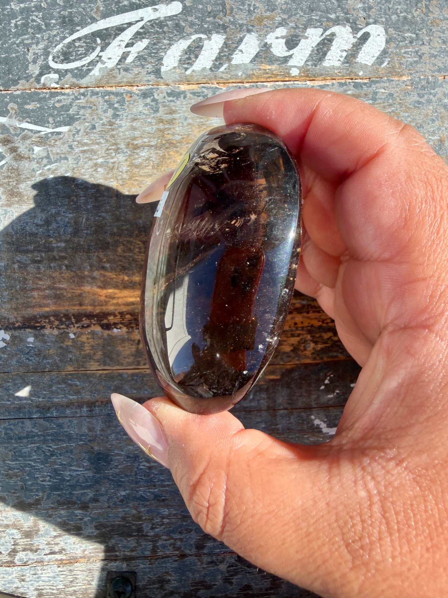 Gorgeous Smokey Quartz Palm Stone from Brazil | Opt H