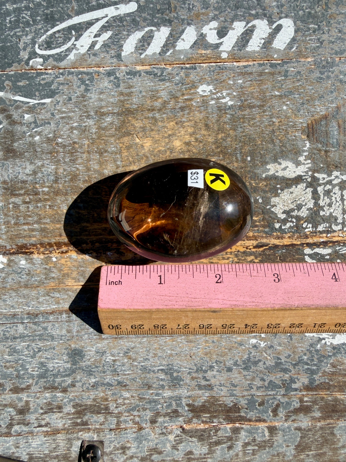 Gorgeous Smokey Quartz Palm Stone from Brazil | Opt K