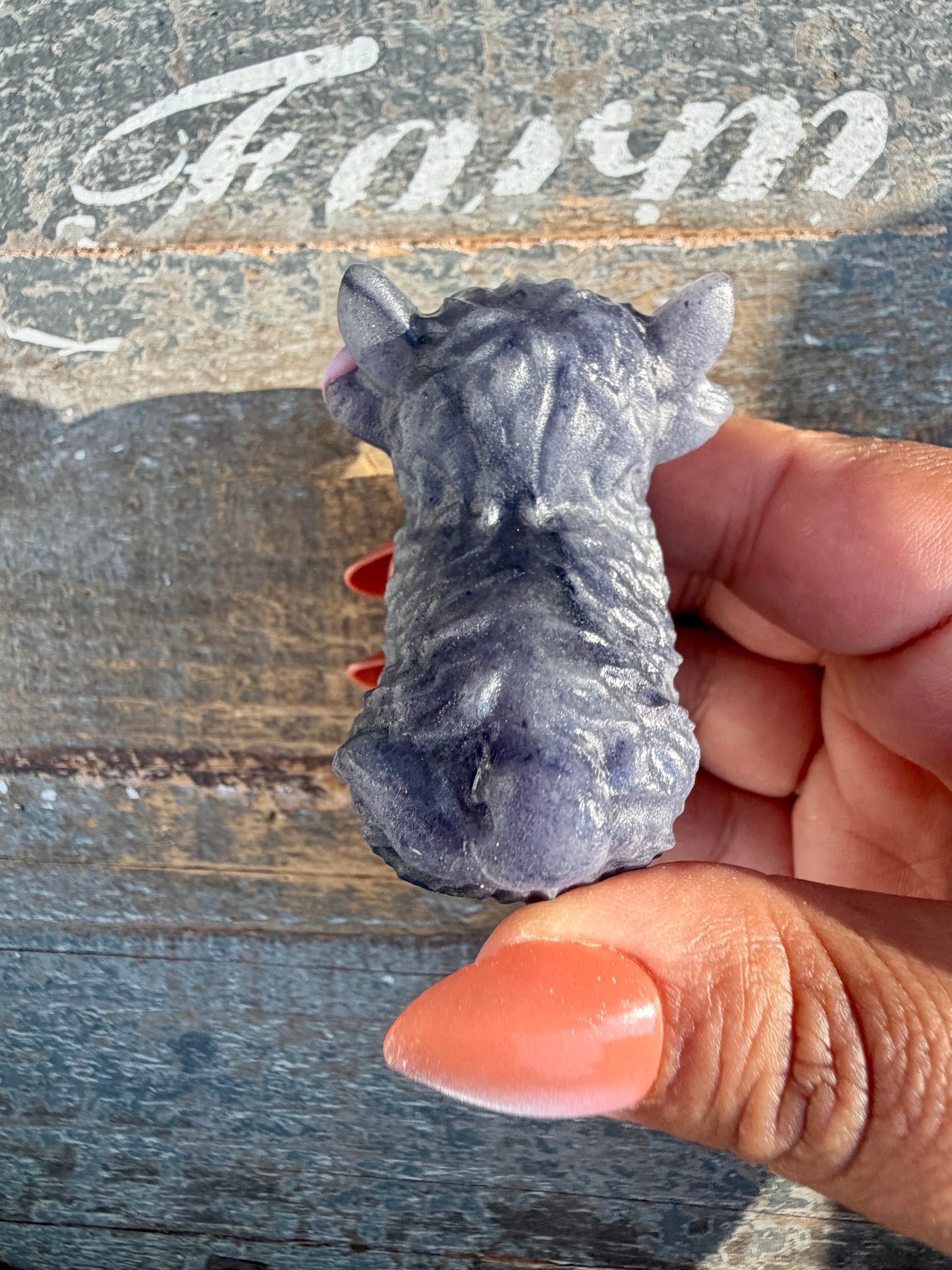 Adorable Blue Aventurine Highland Cow | Opt 7