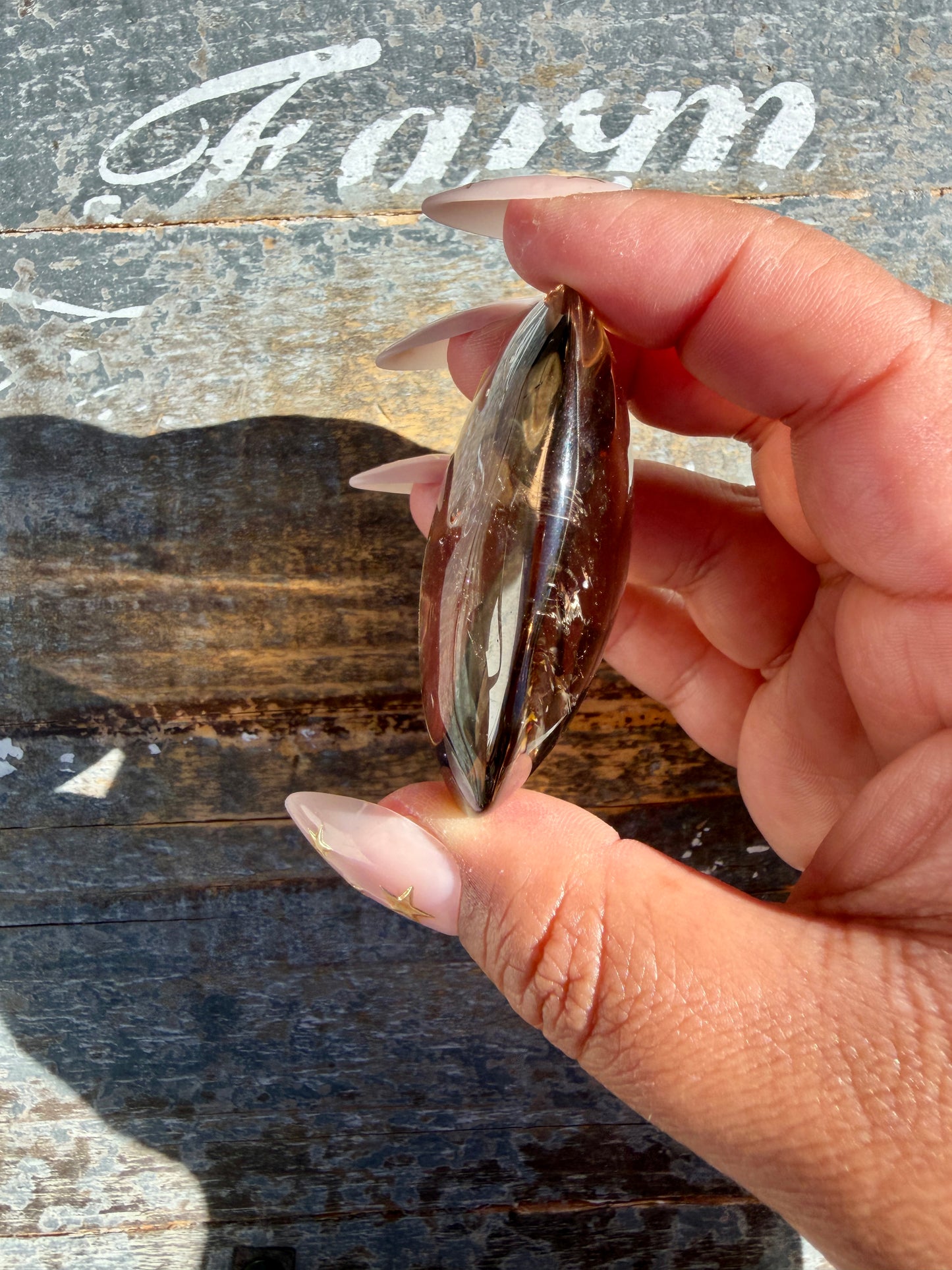 Gorgeous Smokey Quartz Palm Stone from Brazil | Opt N