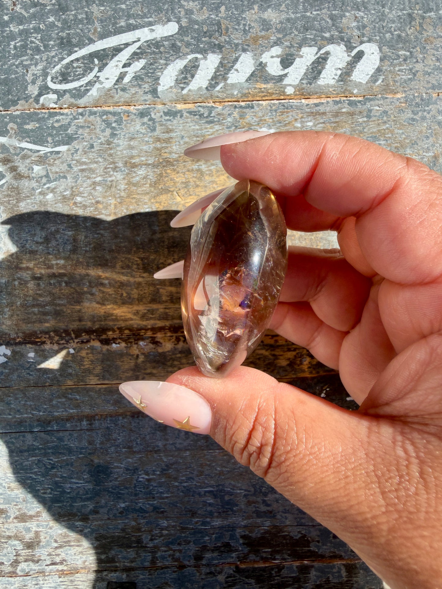 Gorgeous Smokey Quartz Palm Stone from Brazil | Opt U