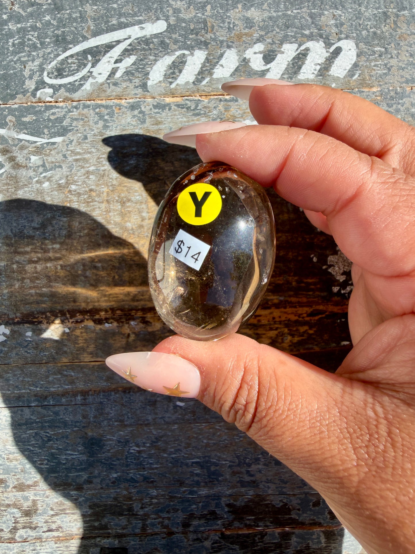 Gorgeous Smokey Quartz Palm Stone from Brazil | Opt Y