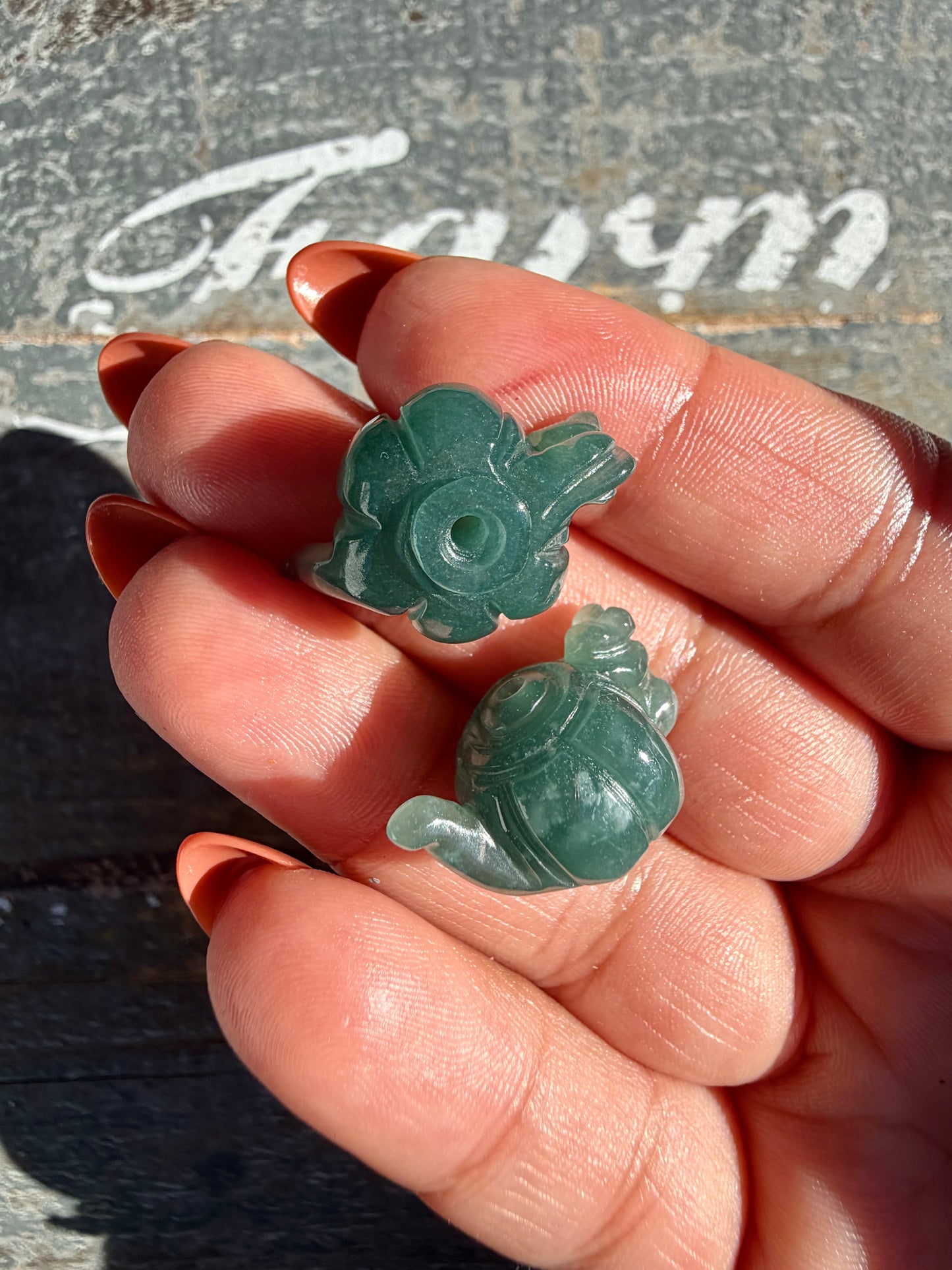 Mini Blue Water Jade Tea Cup (can be used as a pendent) | Intuitively Chosen