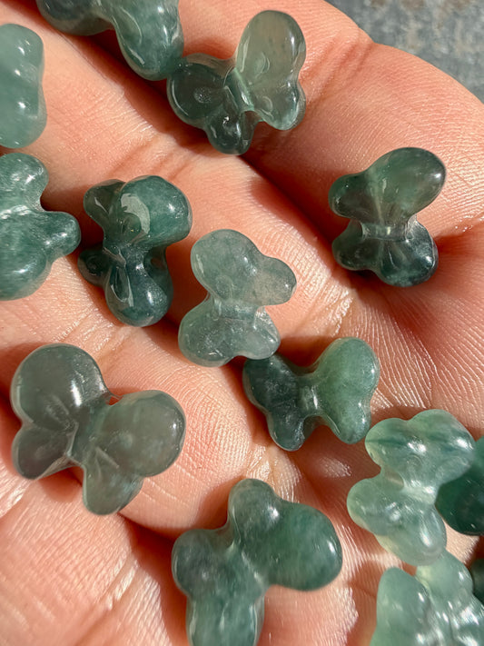 Blue Water Jade Mini Bow (can be used as a pendent) | Intuitively Chosen