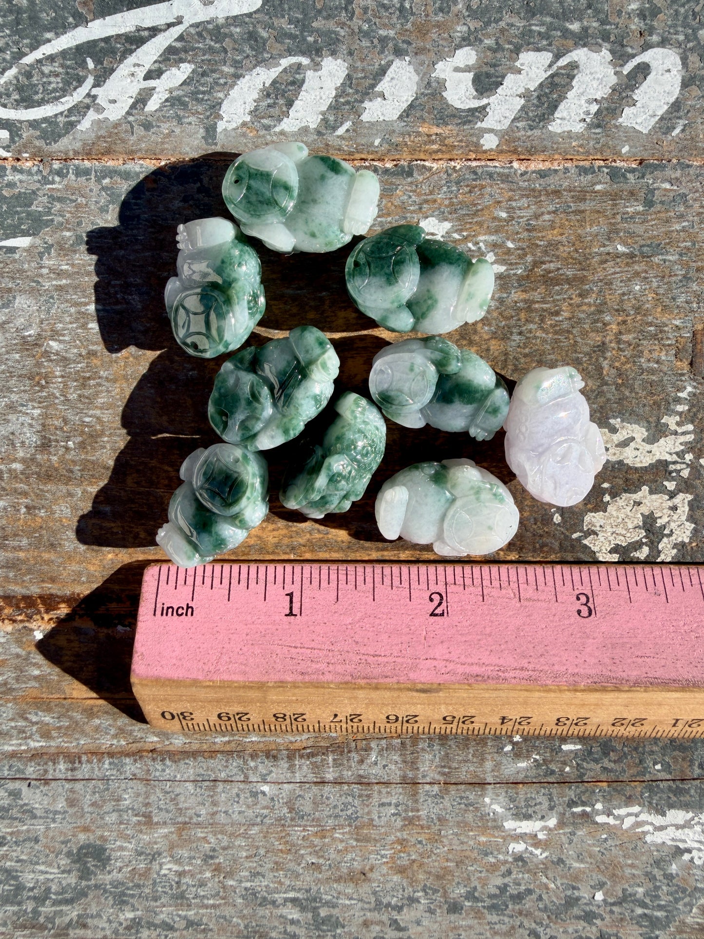 Blue Water Jade Mini Money Toad (can be used as a pendent) | Intuitively Chosen