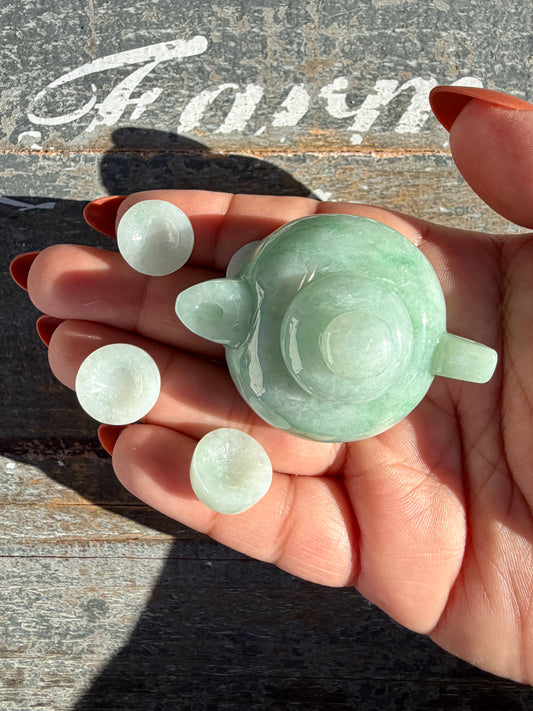 Blue Water Jade Mini Tea Set | Opt Z (4 mini cups and teapot)