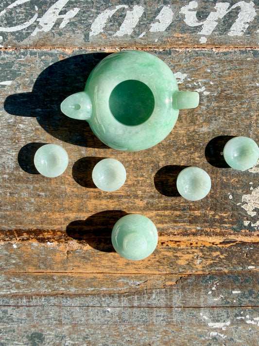 Blue Water Jade Mini Tea Set | Opt Z (4 mini cups and teapot)