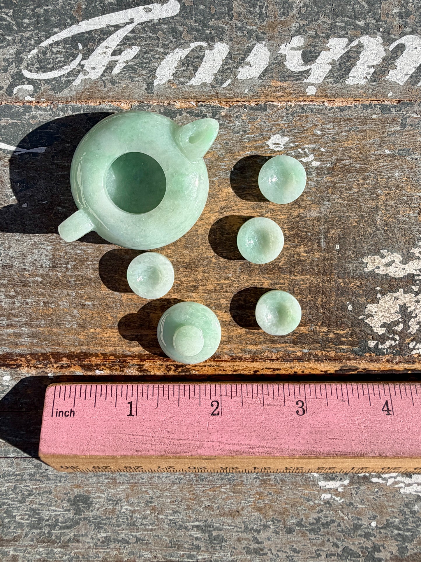 Blue Water Jade Mini Tea Set | Opt Q (4 mini cups and teapot)