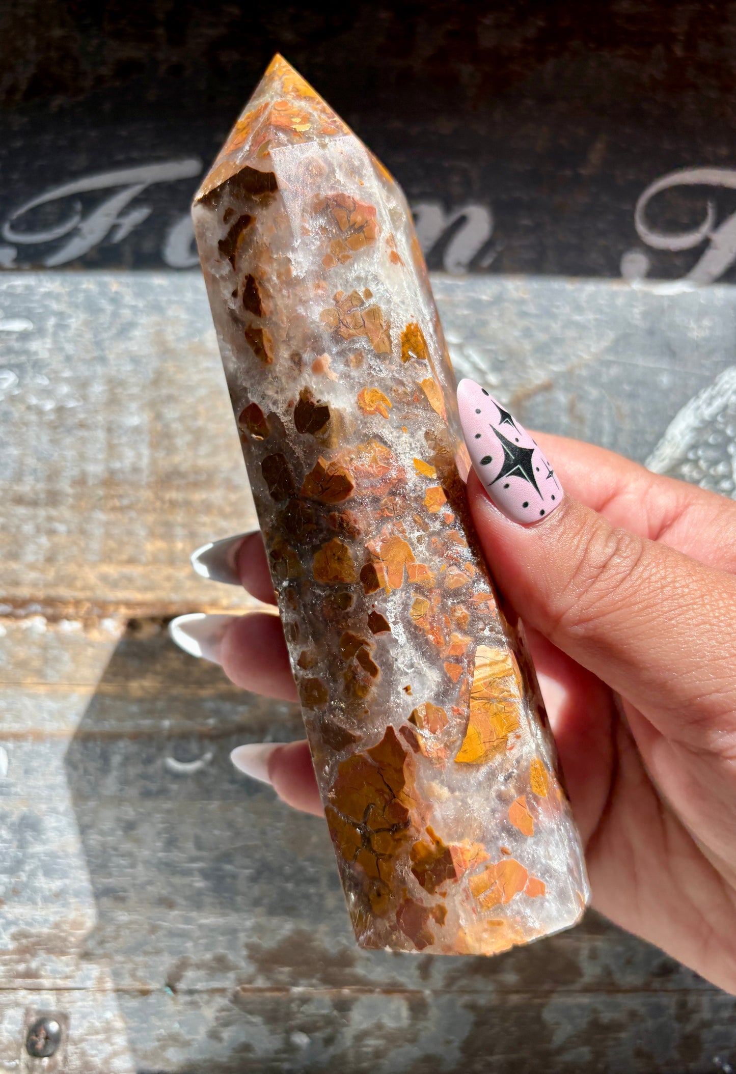 Gorgeous Brecciated Jasper in Agate Tower from Indonesia