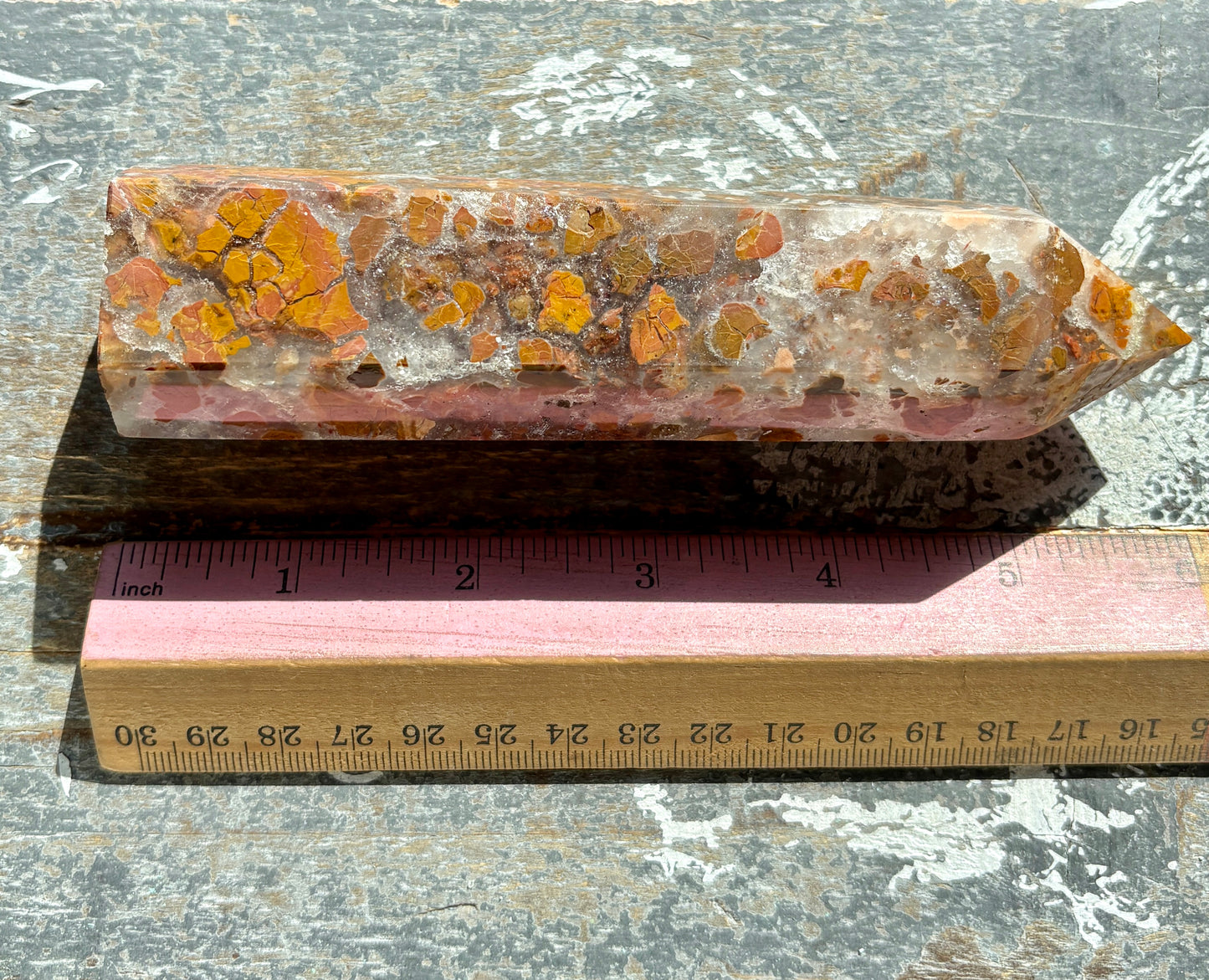 Gorgeous Brecciated Jasper in Agate Tower from Indonesia