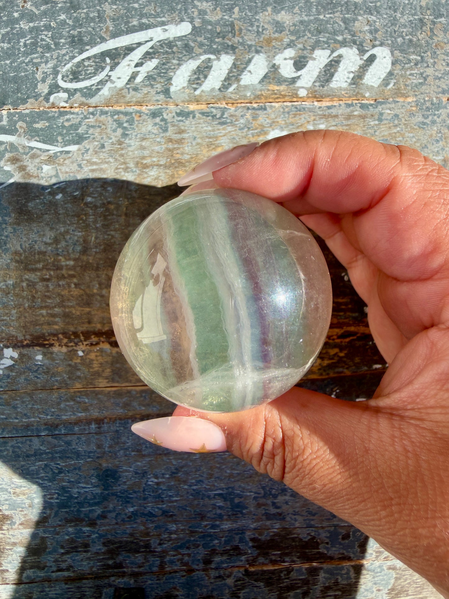Gorgeous Candy Fluorite Sphere | Opt B