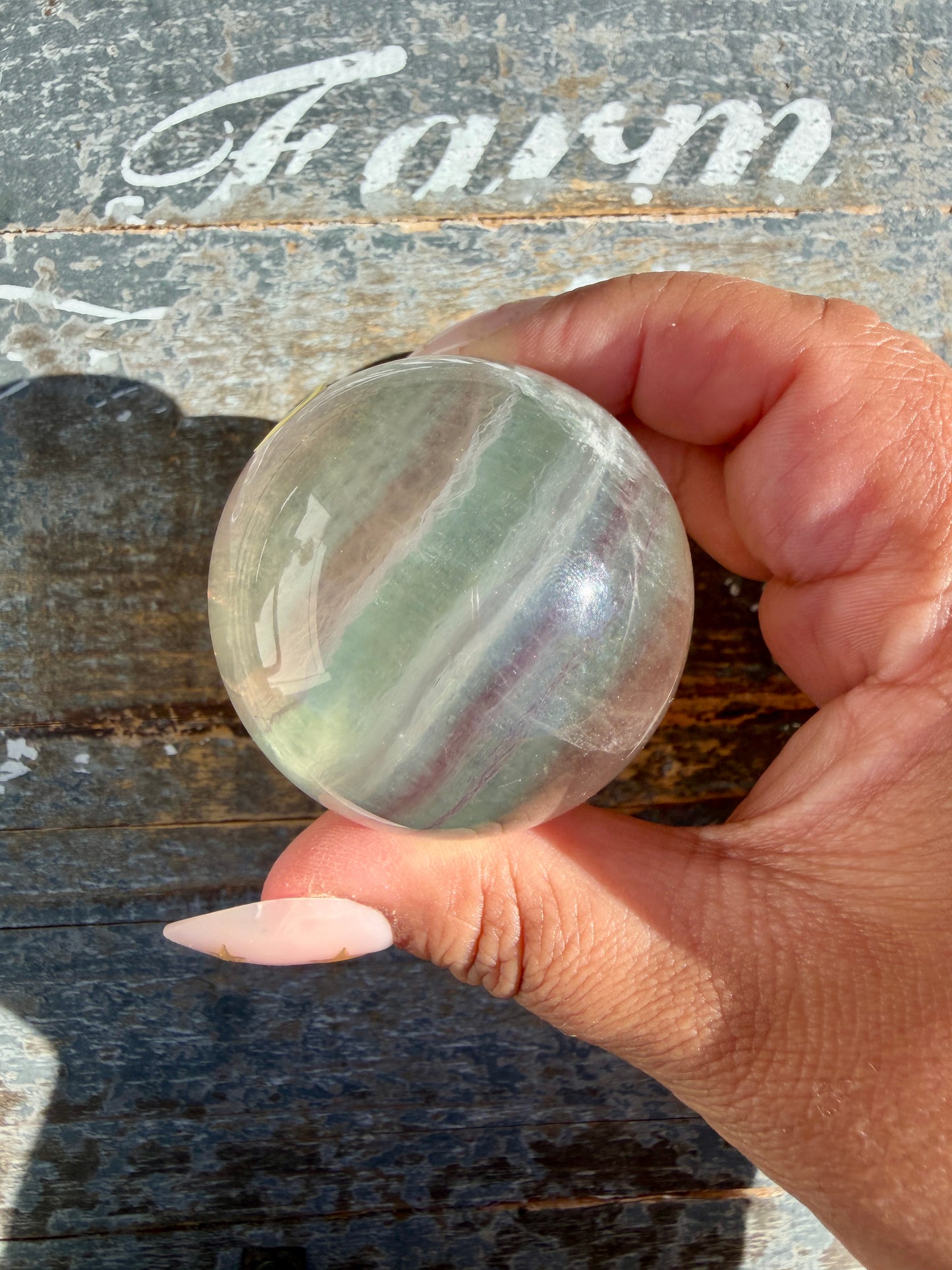 Gorgeous Candy Fluorite Sphere | Opt B