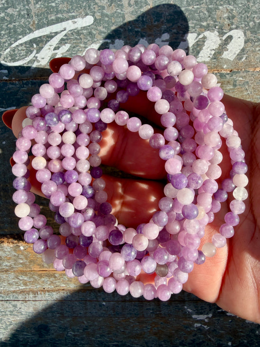 One (1) Lepidolite Bracelet | 4mm | Wrist Size: 6.5-7"