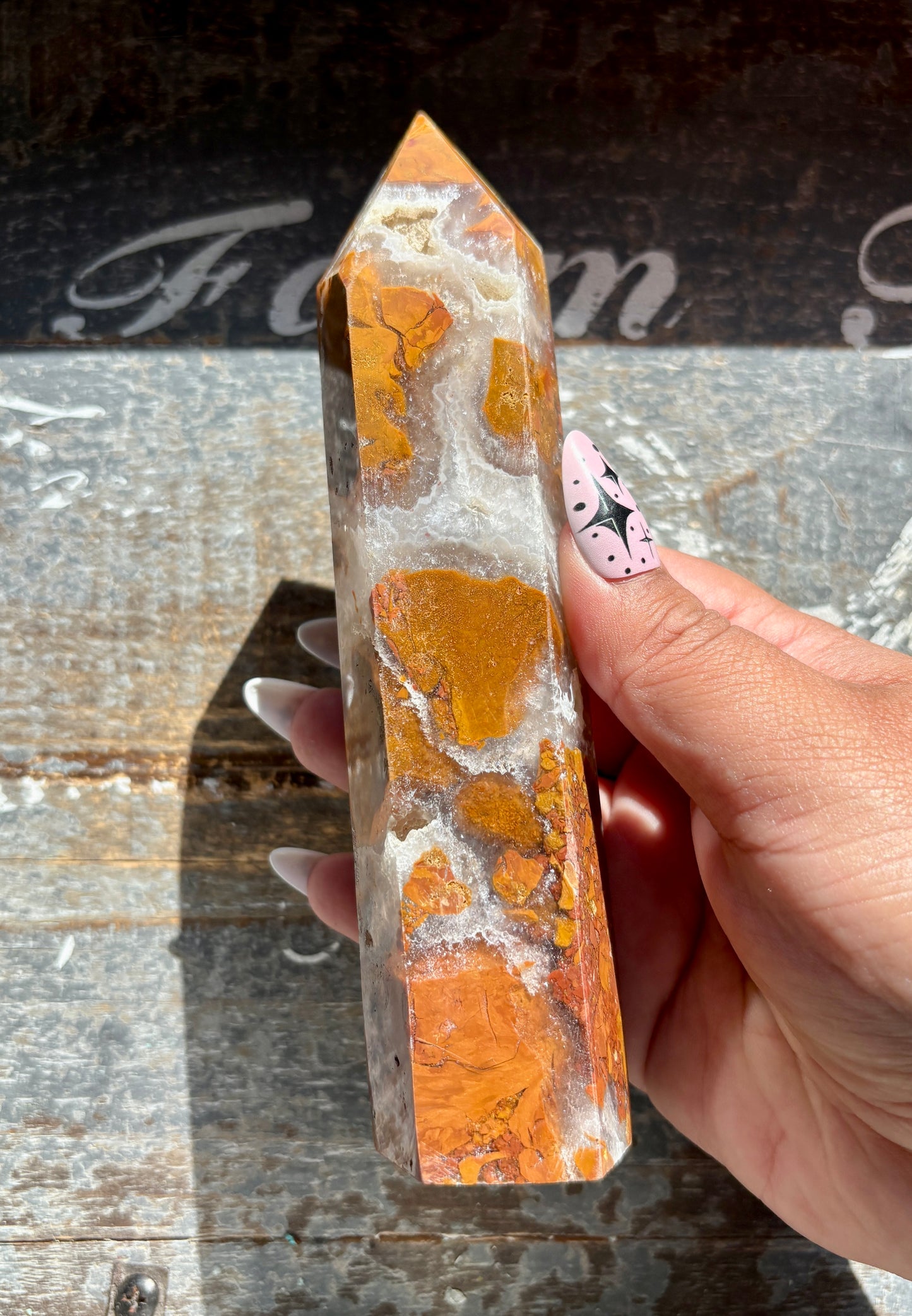 Gorgeous Brecciated Jasper in Agate Tower from Indonesia