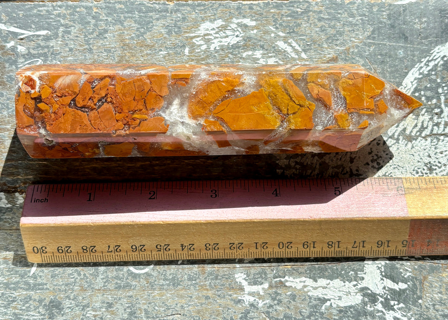 Gorgeous Brecciated Jasper in Agate Tower from Indonesia