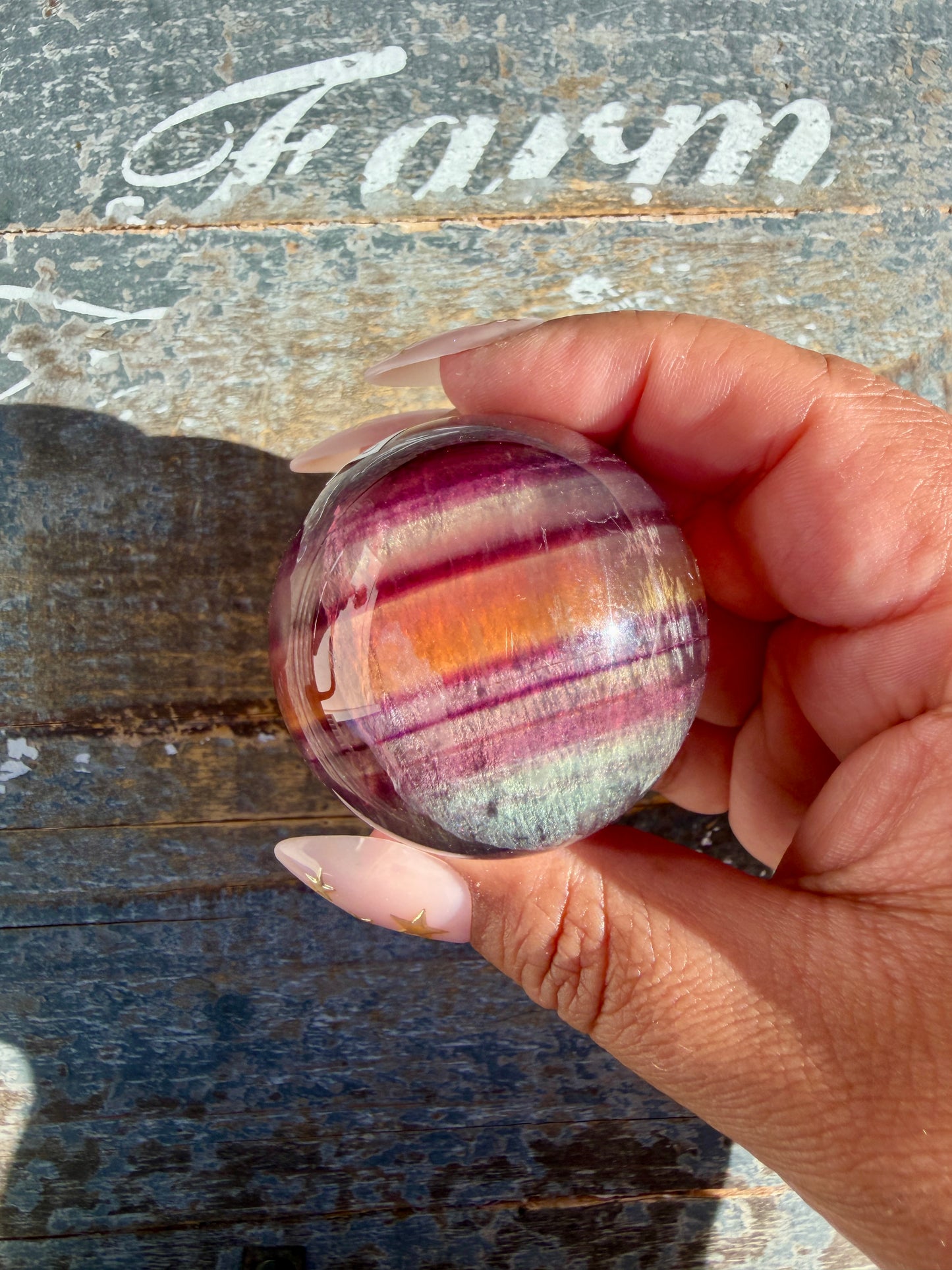 Gorgeous Candy Fluorite Sphere | Opt C