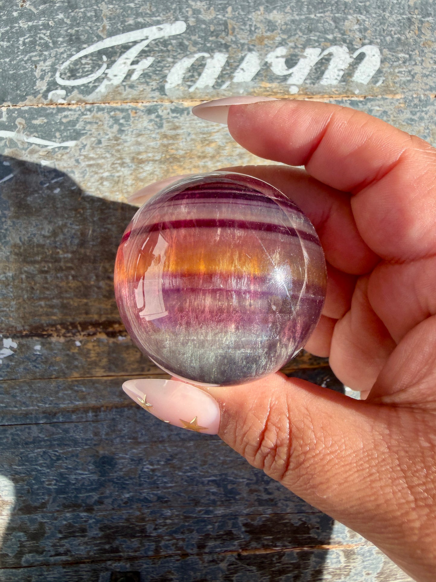 Gorgeous Candy Fluorite Sphere | Opt C