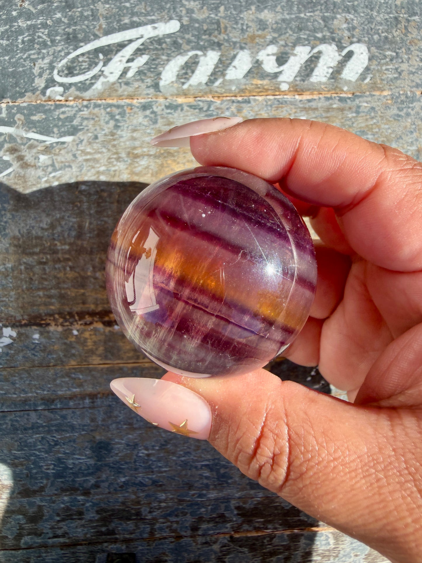 Gorgeous Candy Fluorite Sphere | Opt C