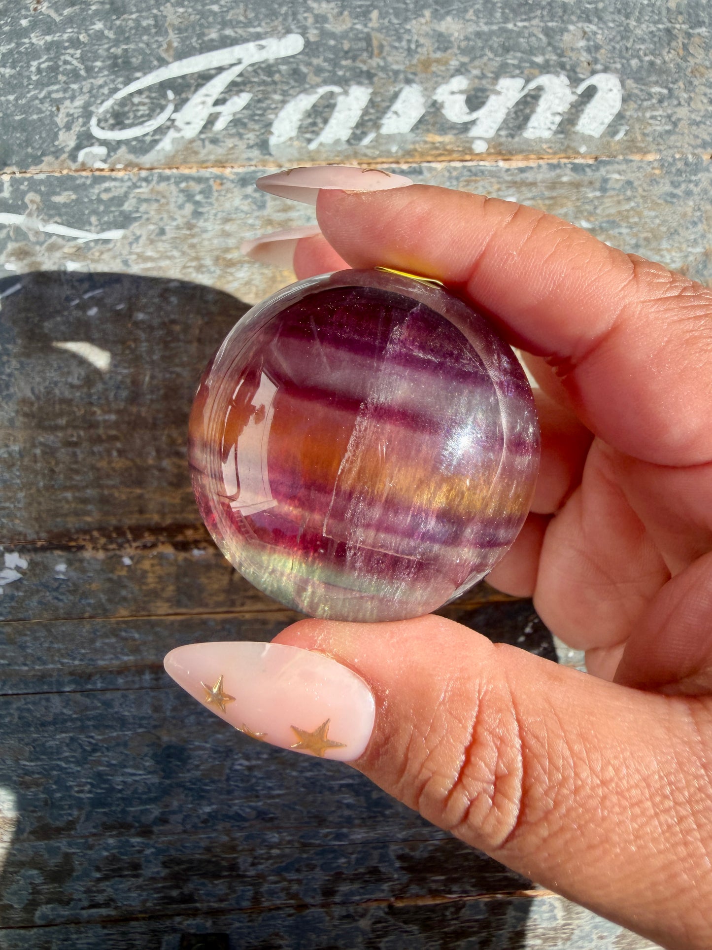 Gorgeous Candy Fluorite Sphere | Opt C